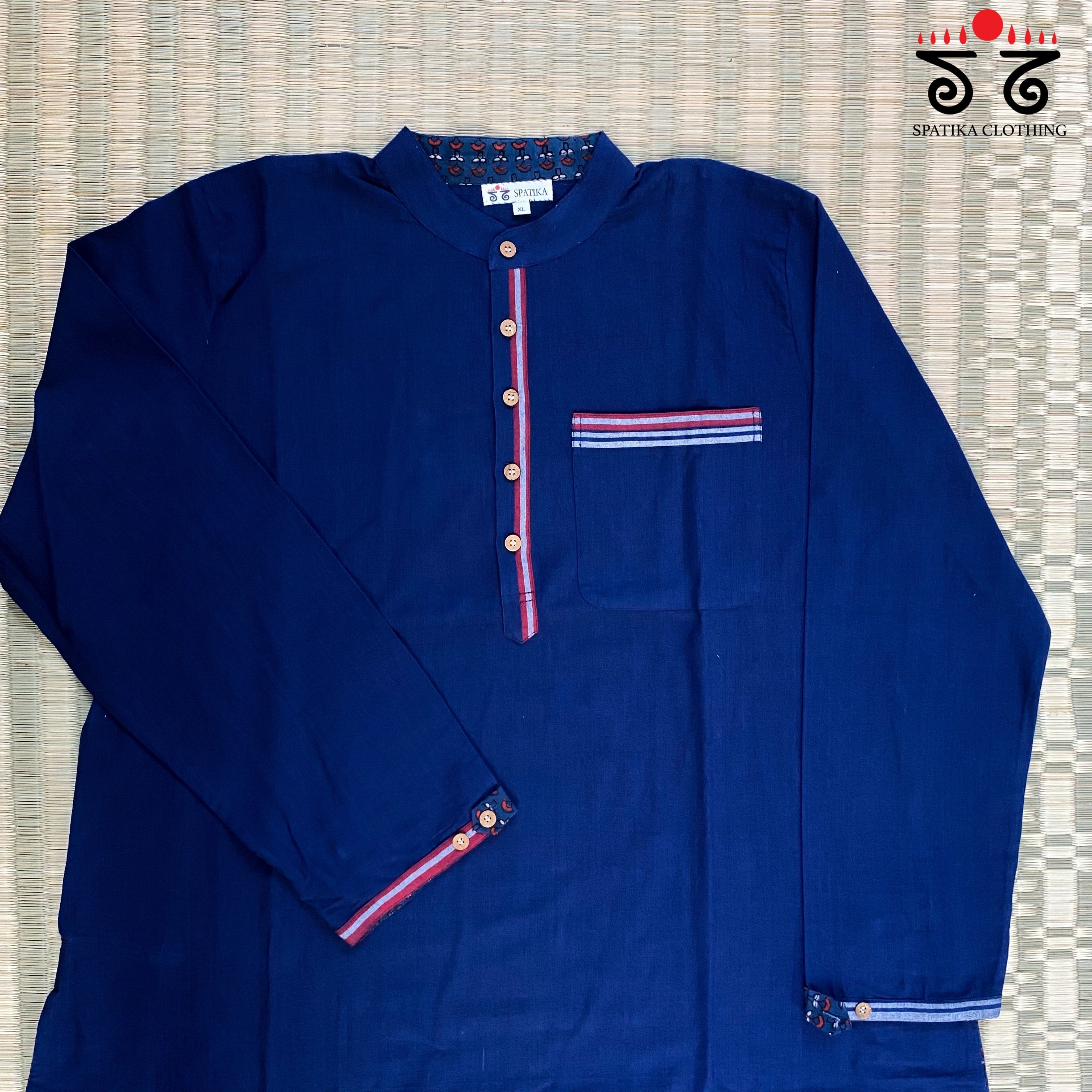 Men's Handwoven Cotton Long Kurta