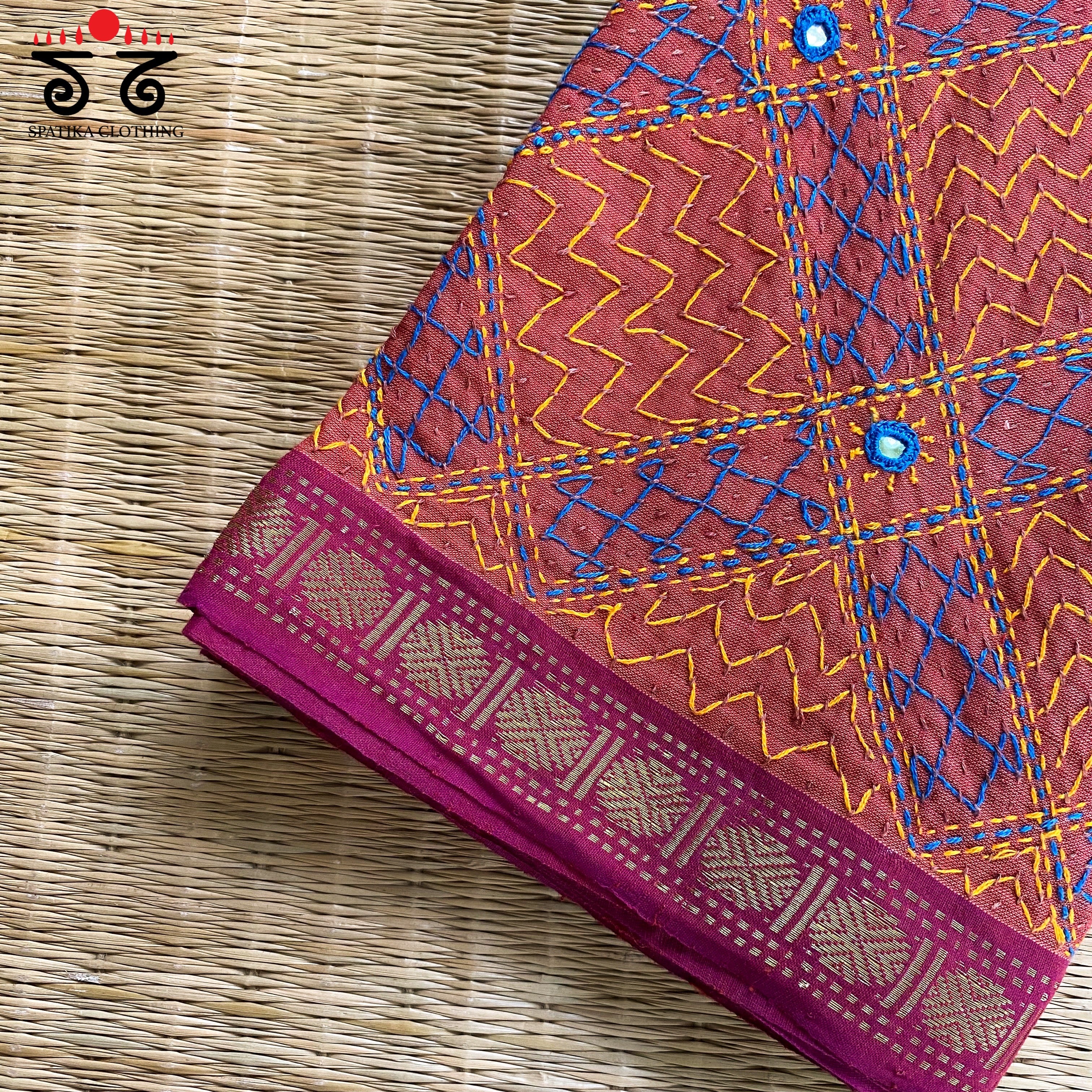 Banjara Hand - Embroidered Blouse Fabric