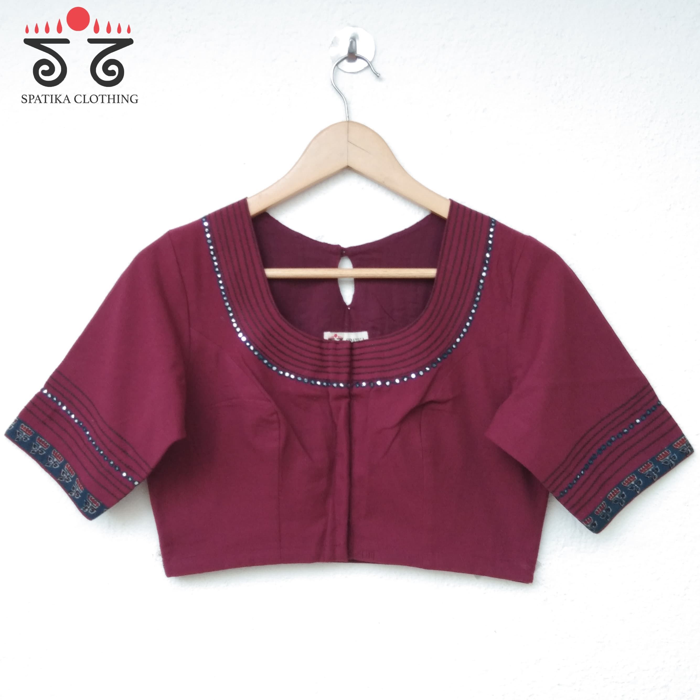 Mirror Work - Hand Embroidered Blouse