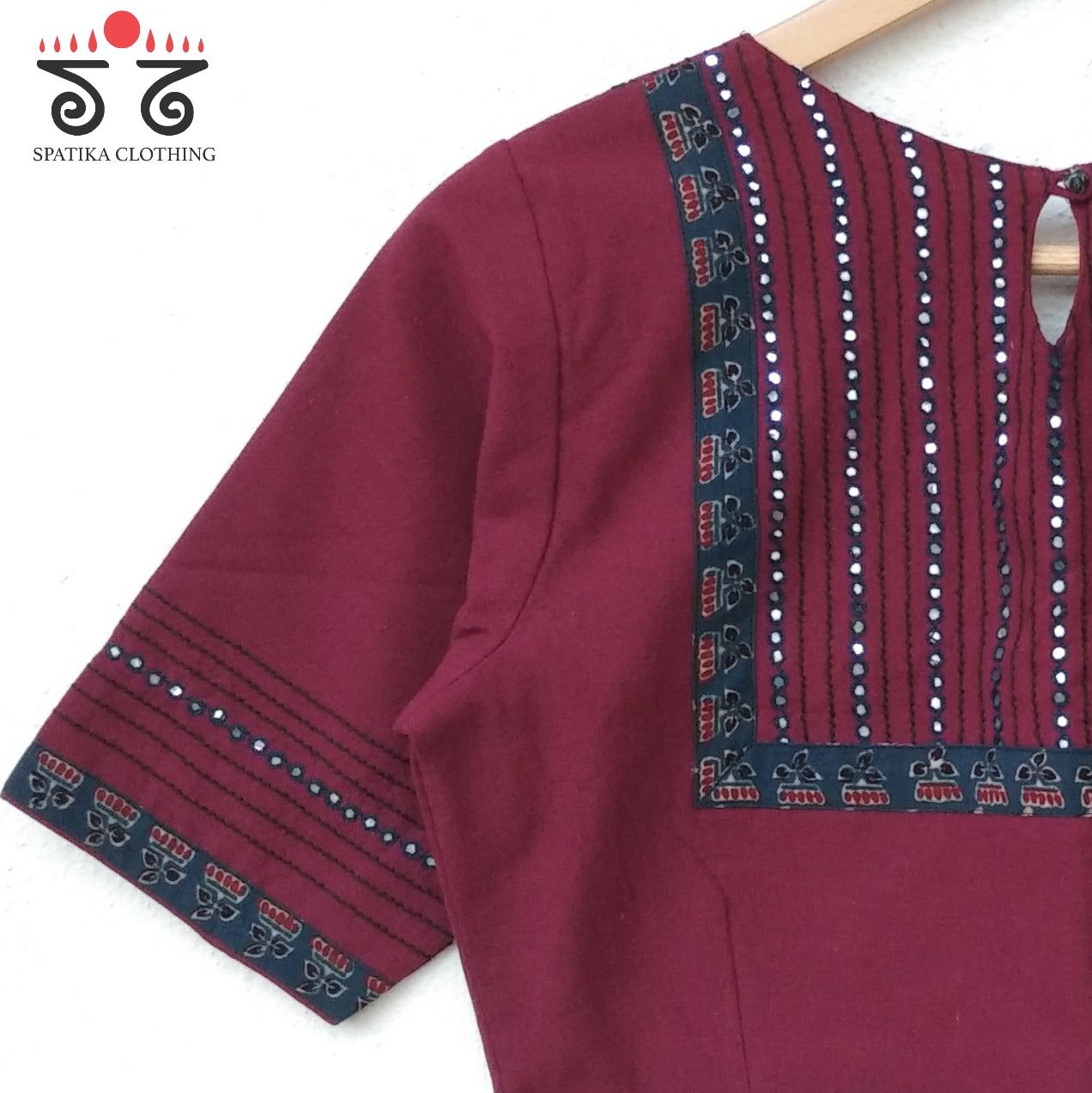 Mirror Work - Hand Embroidered Blouse