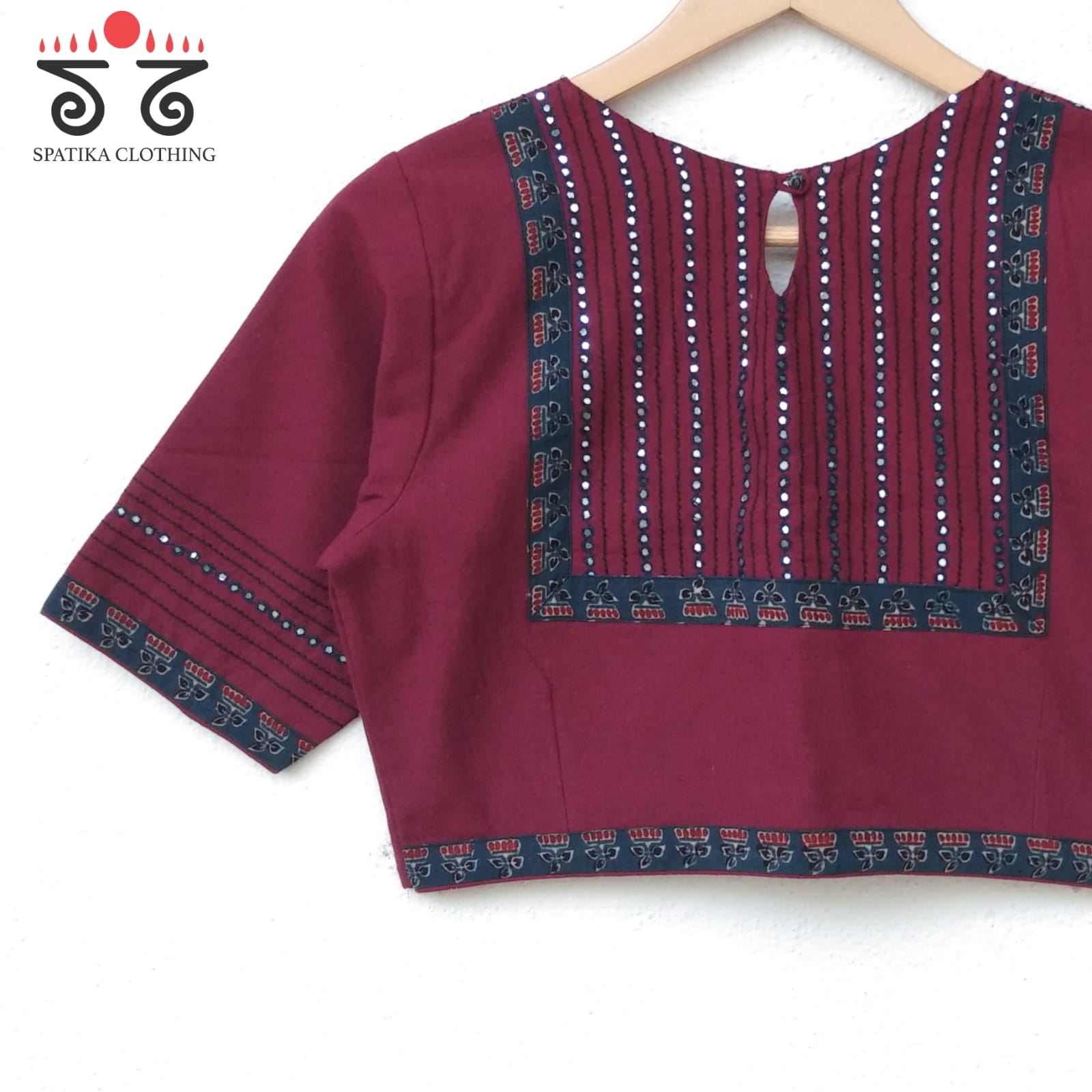 Mirror Work - Hand Embroidered Blouse