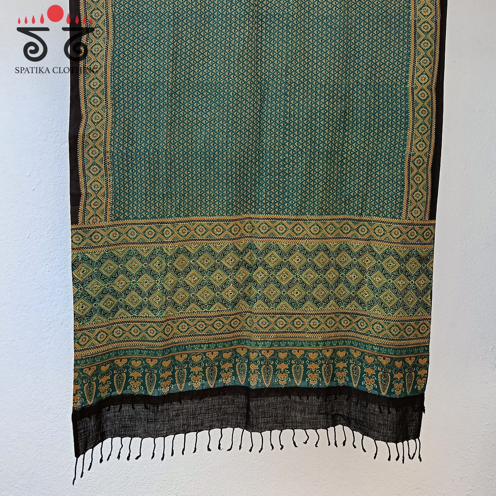 Ajrakh on Handspun Cotton Dupatta
