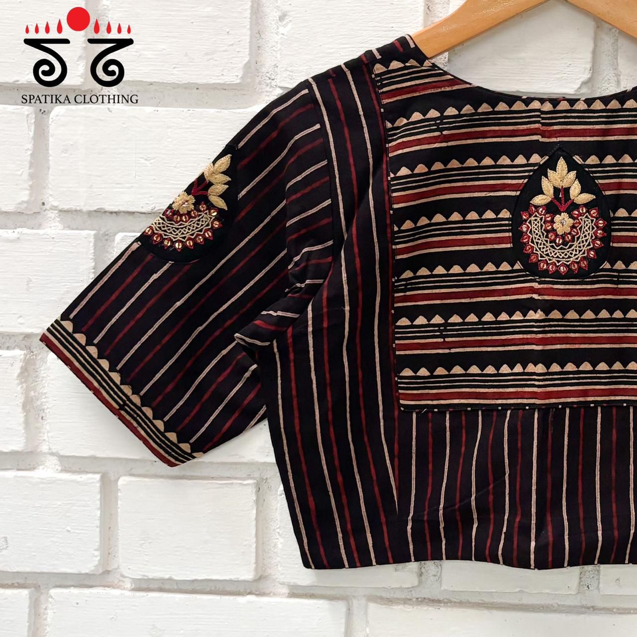 The Inlay & Yoke - Handcrafted Blouse in Natural Dyes