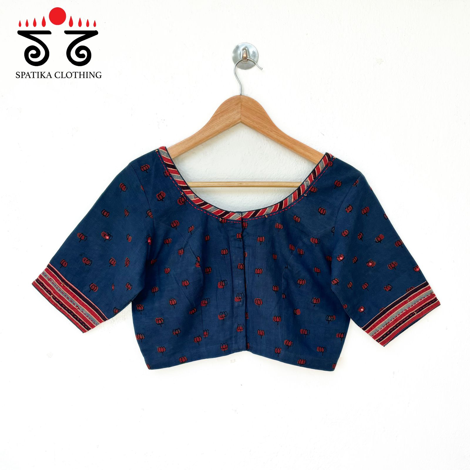 The Lotus Ajrakh Blouse