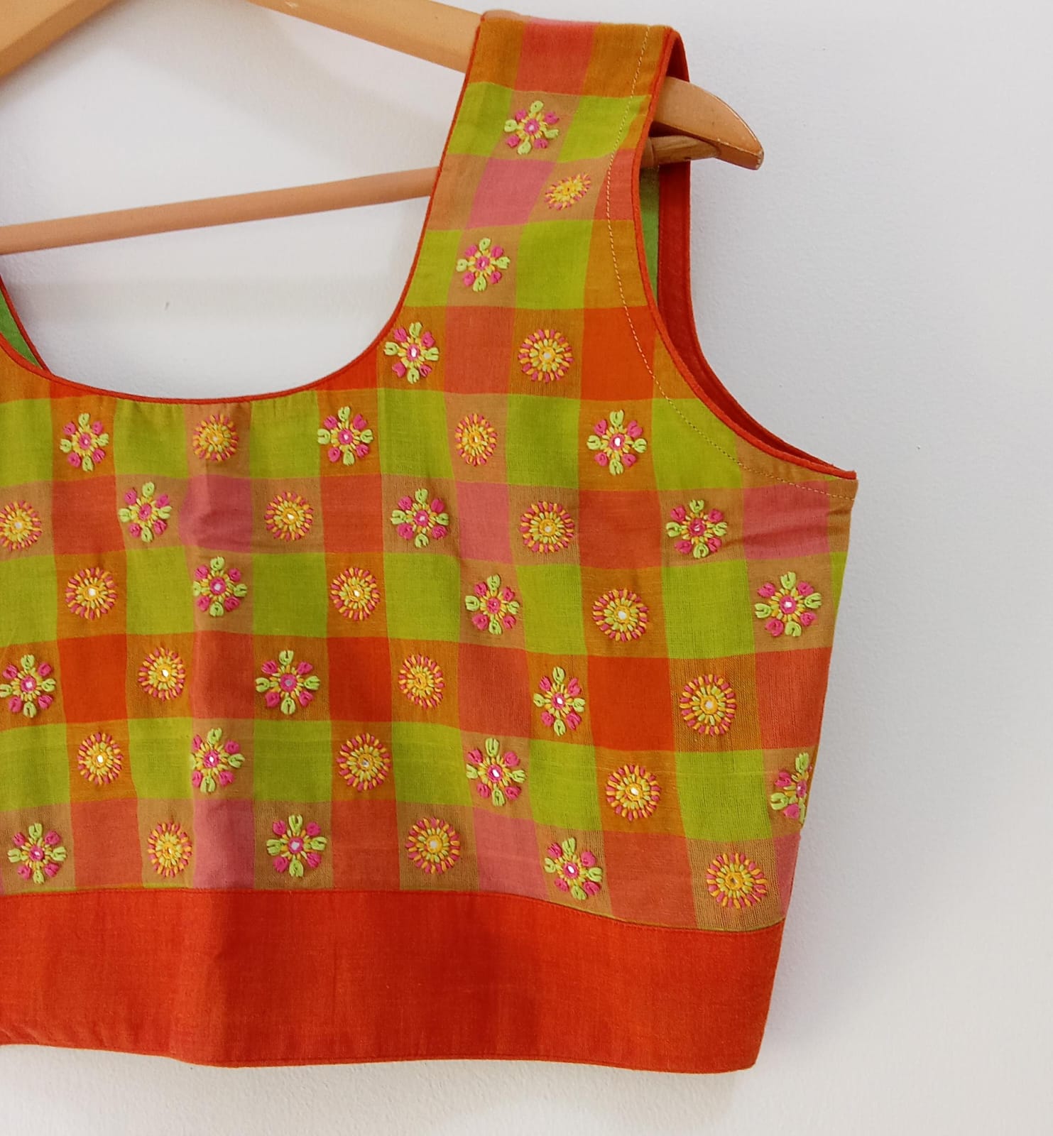 The Lambani checks - Sleeveless Blouse!