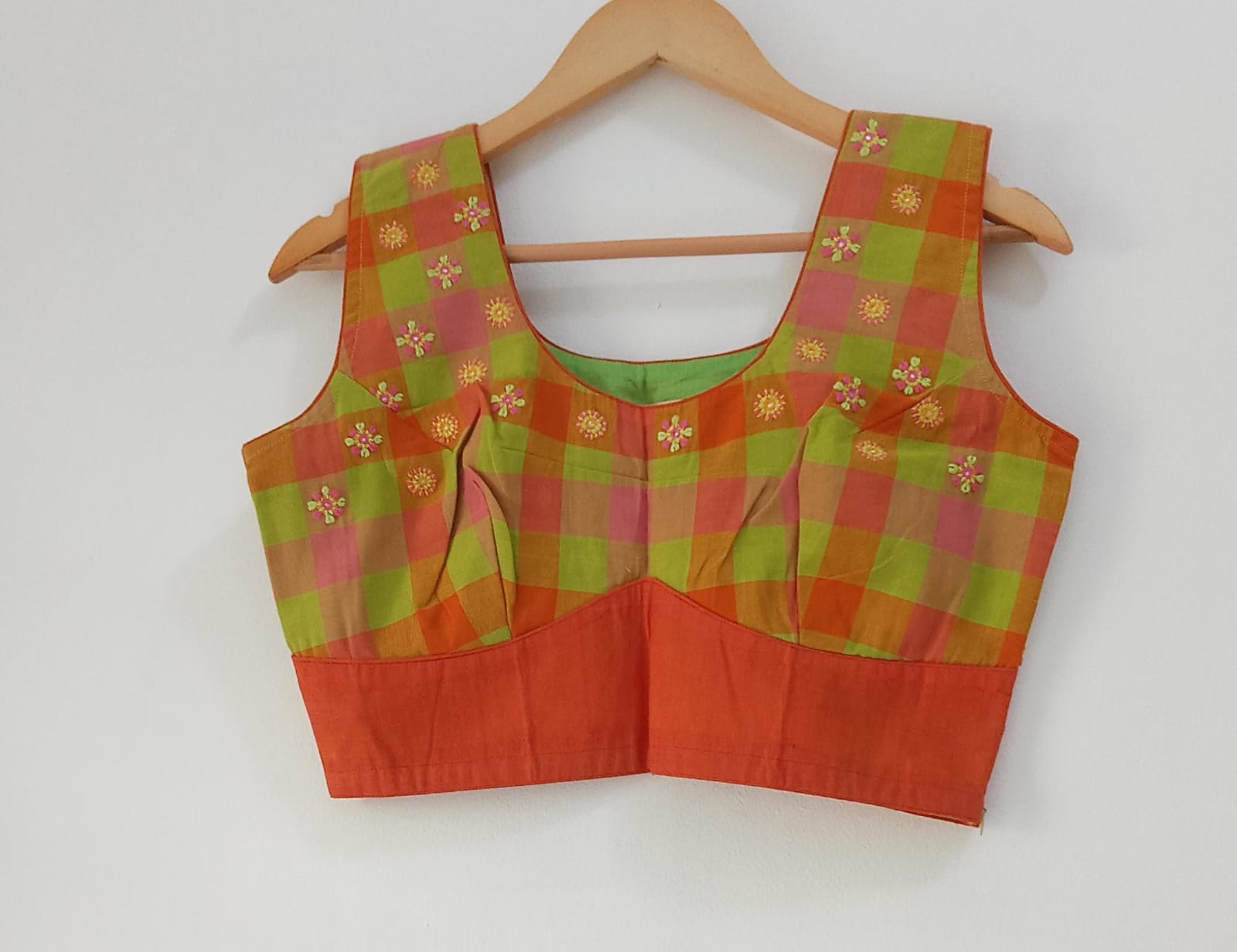 The Lambani checks - Sleeveless Blouse!