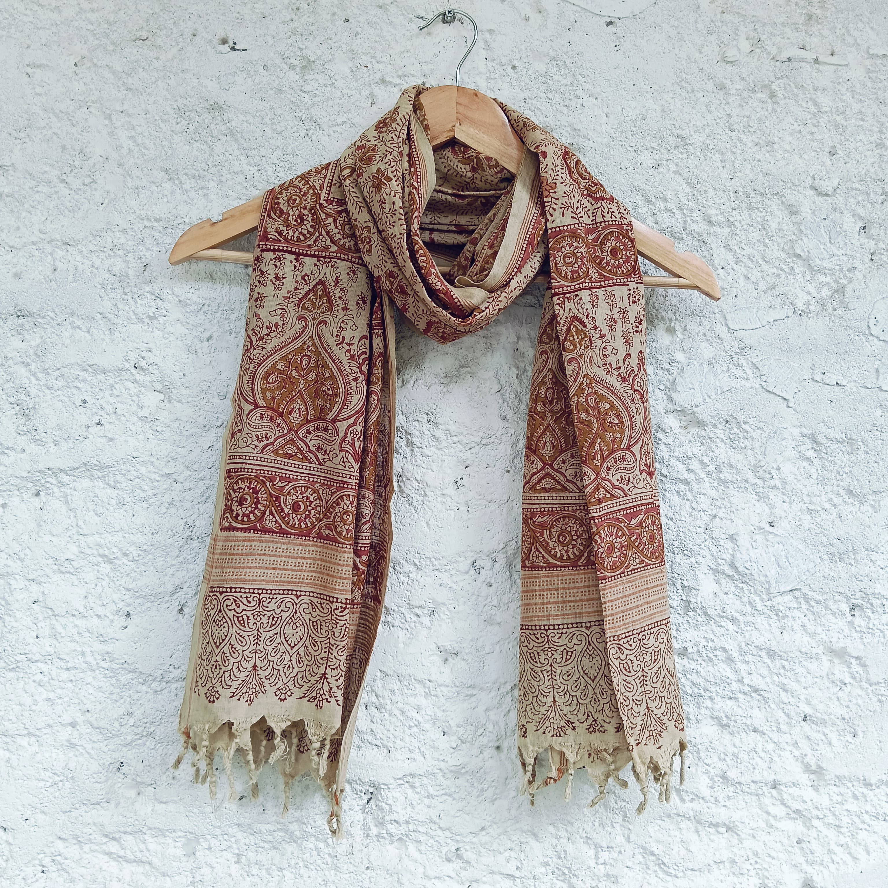 Kalamkari Hand Block Printed Stole - New!