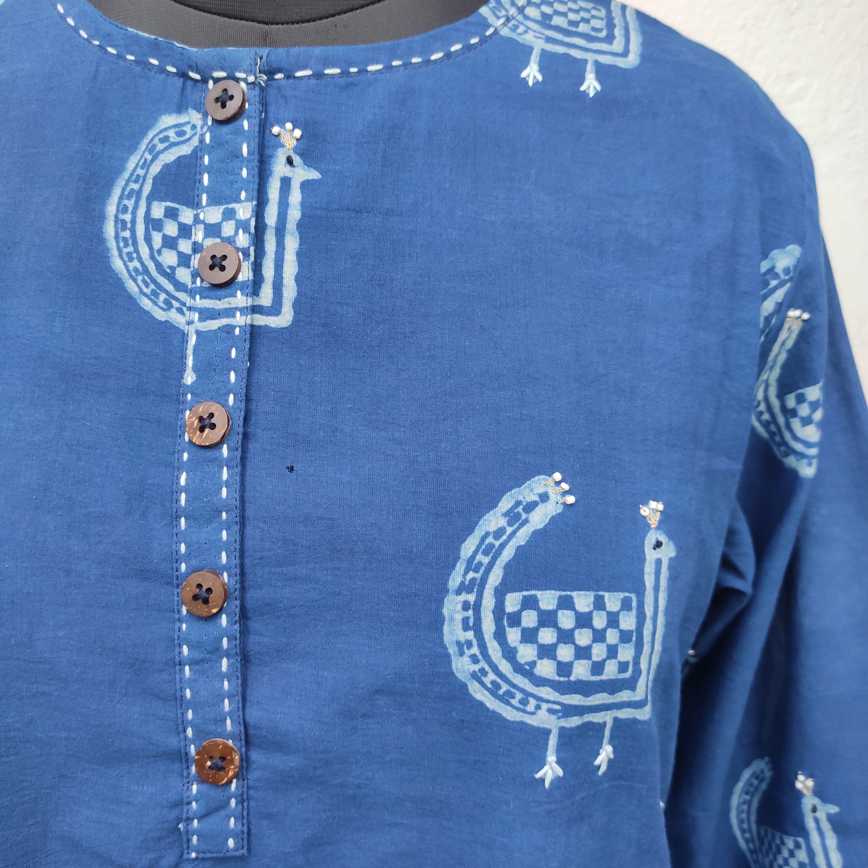 Morni Indigo - Hand Embroidered Kurta