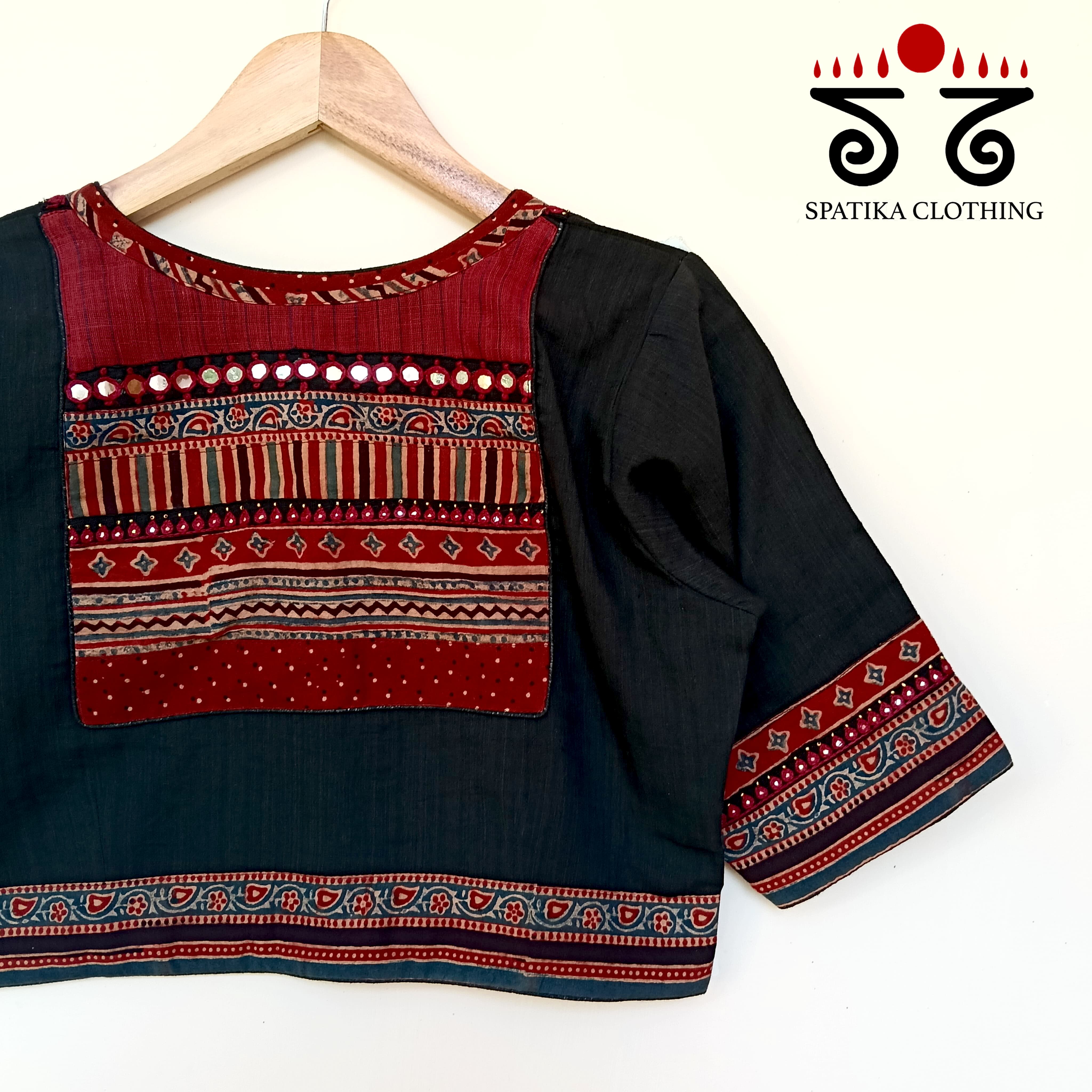 The Ajrakh Patchwork Blouse