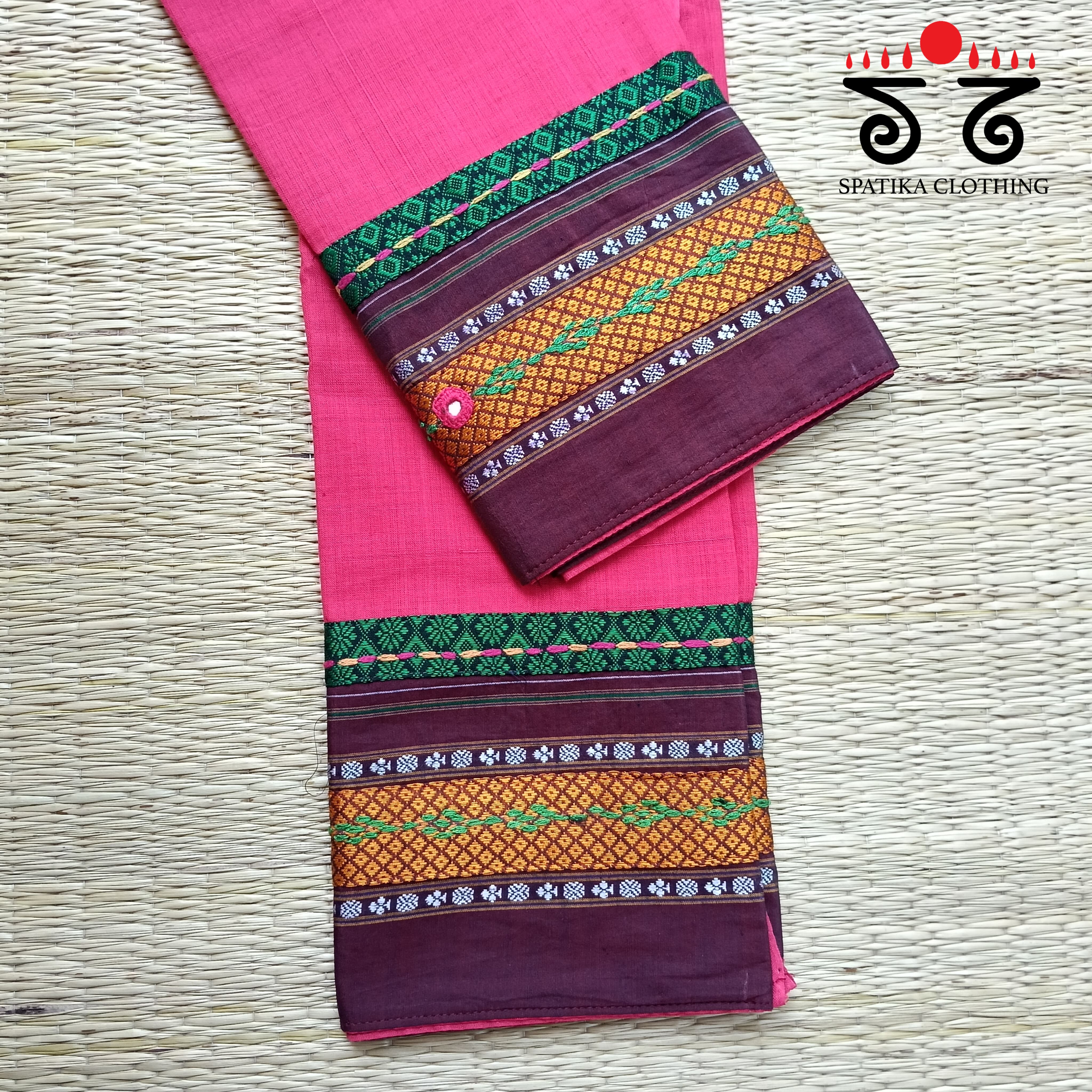 Hand Embroidered Blouse Fabric