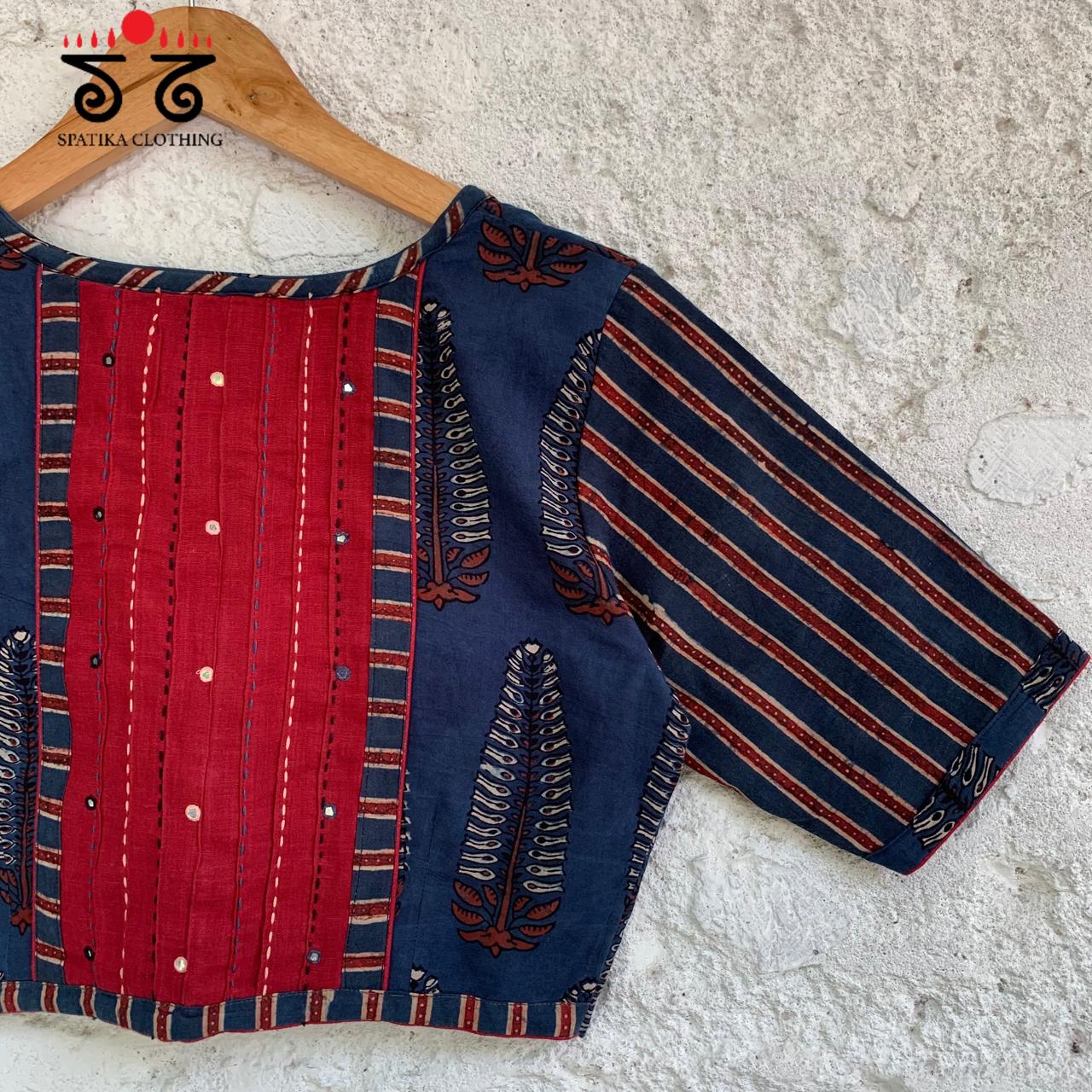 The Ajrak Pintuck Blouse