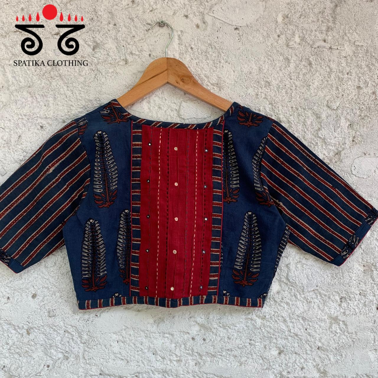 The Ajrak Pintuck Blouse
