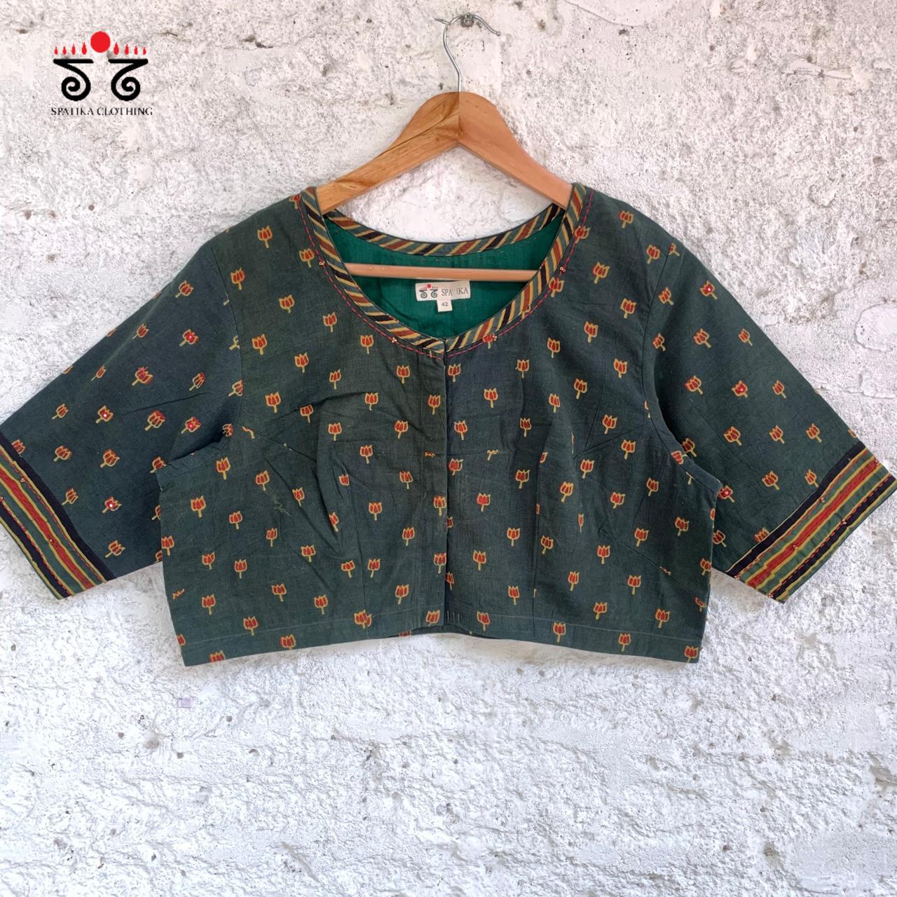 Lotus Ajrak Blouse