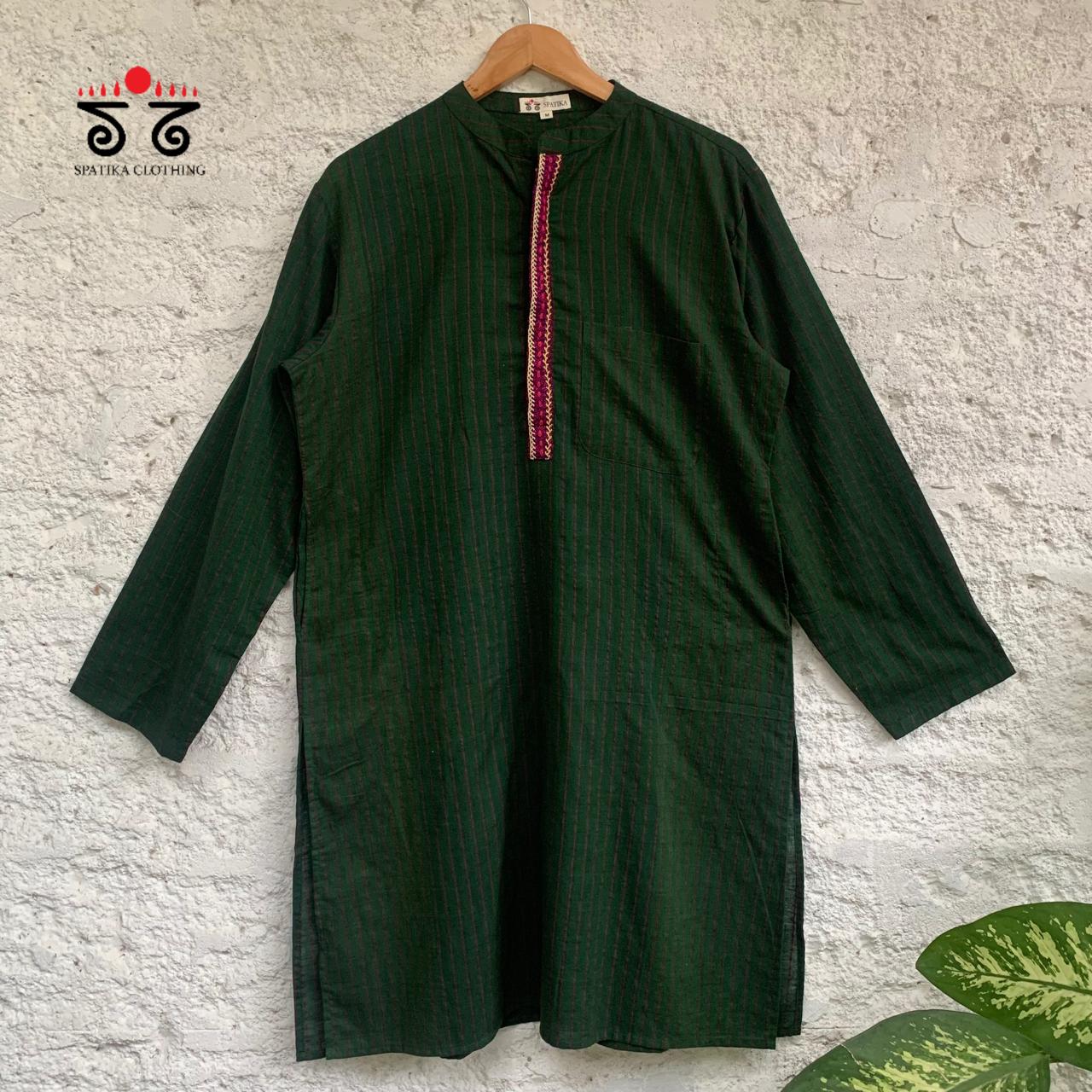 Men's Handwoven Cotton Kurta