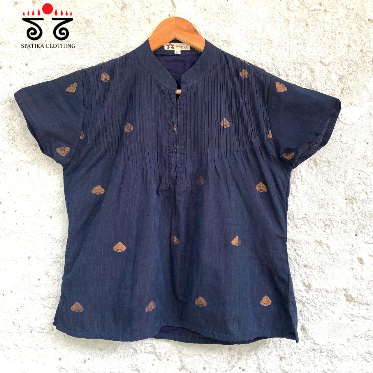 Jamdhani Tunic With Pintucks