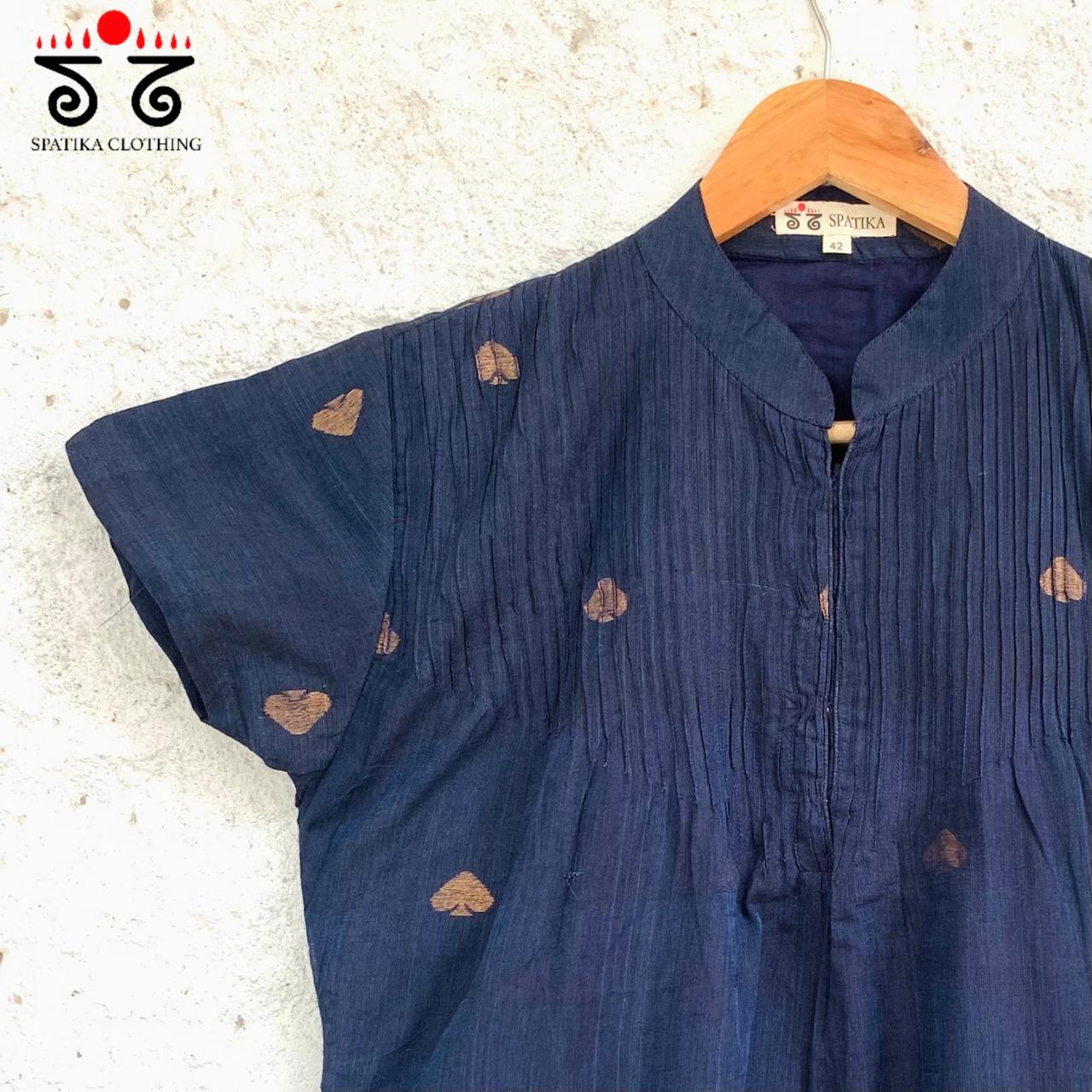 Jamdhani Tunic With Pintucks