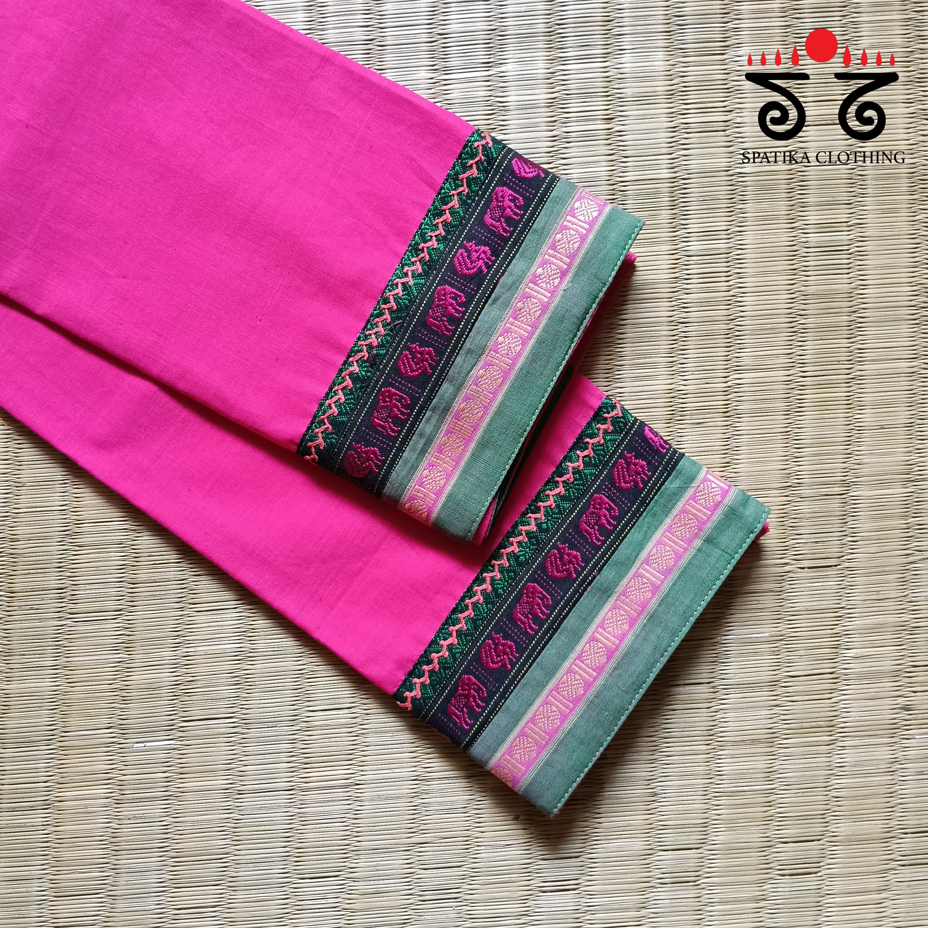 Handcrafted Blouse Fabric - Pink