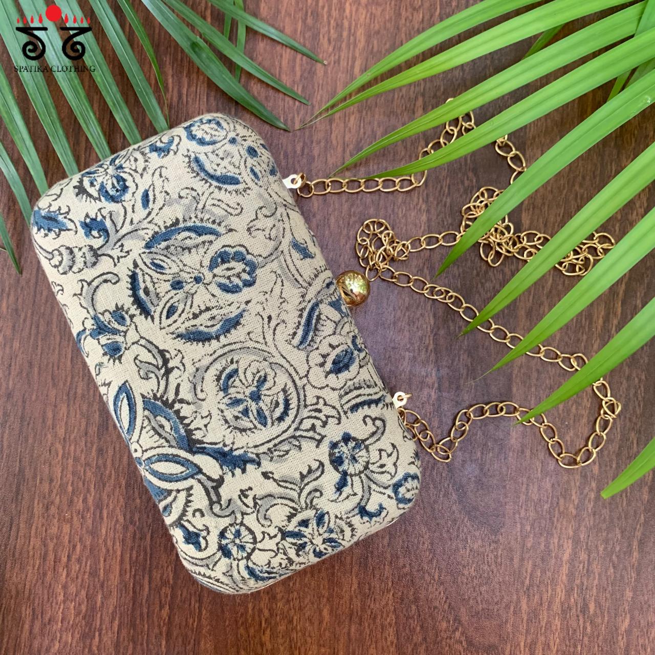 Box Clutch - Kalamkari