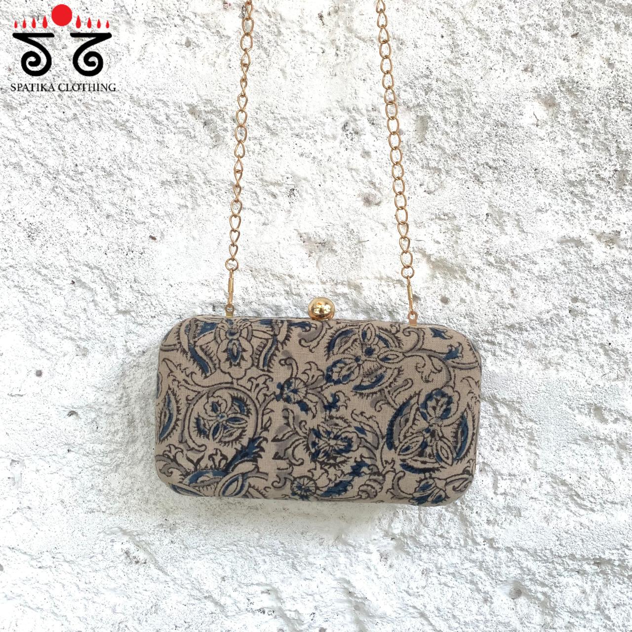 Box Clutch - Kalamkari