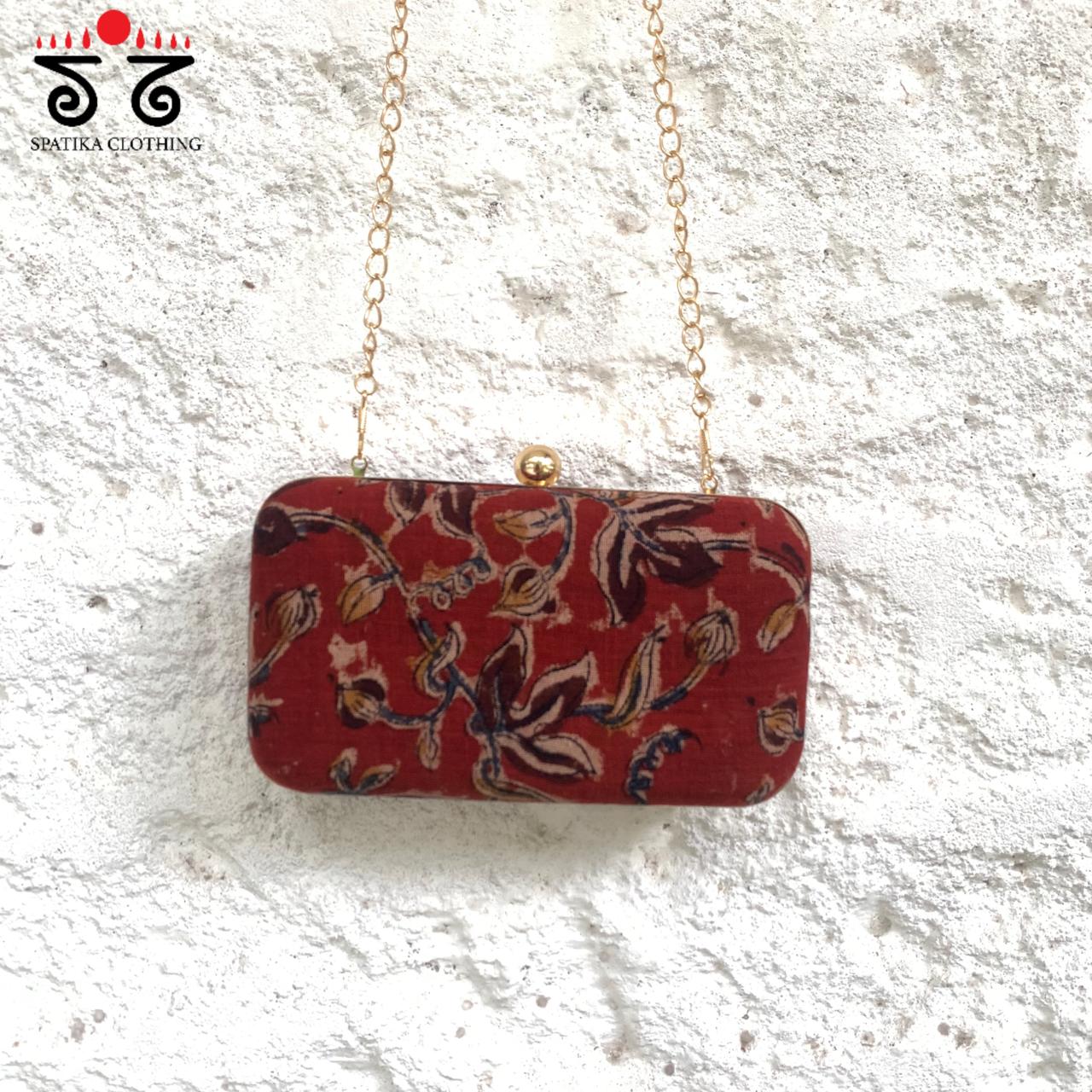 Box Clutch - Kalamkari