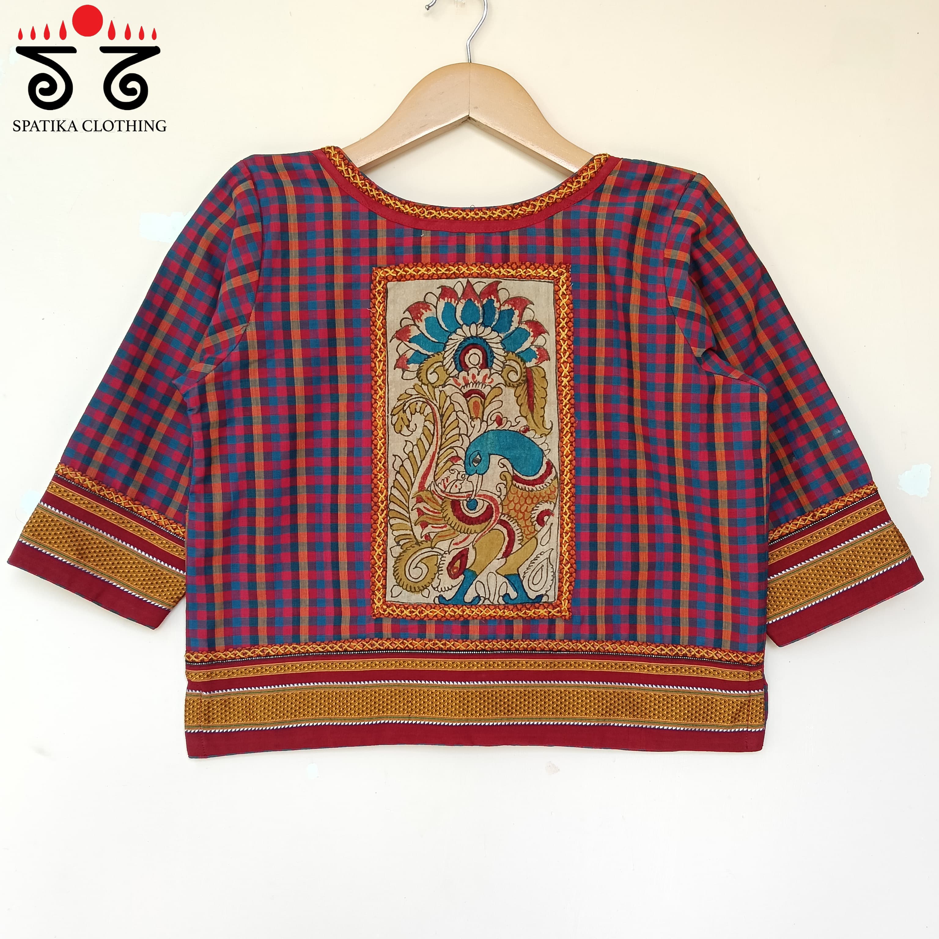 The Peacock Kalamkari Croptop
