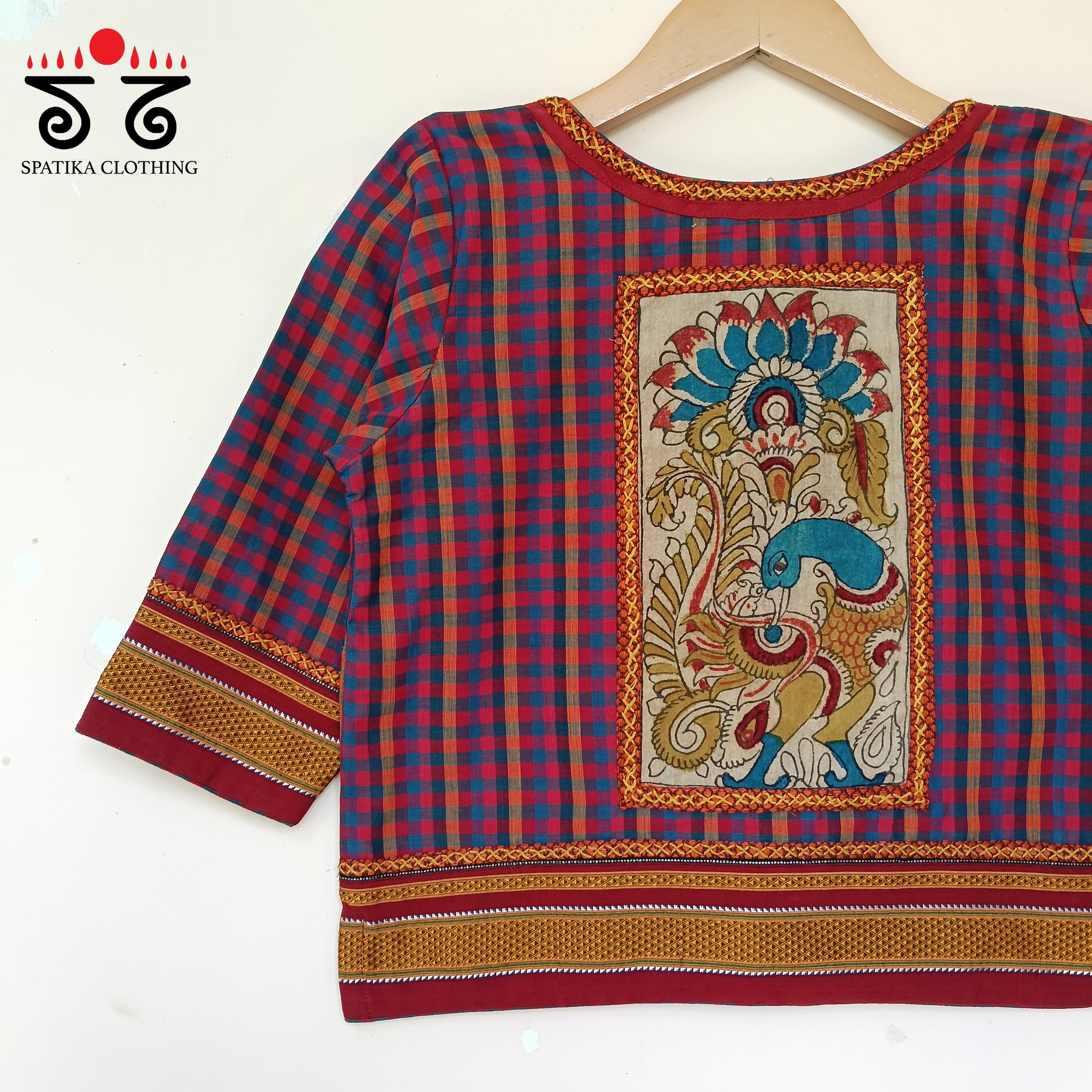 The Peacock Kalamkari Croptop