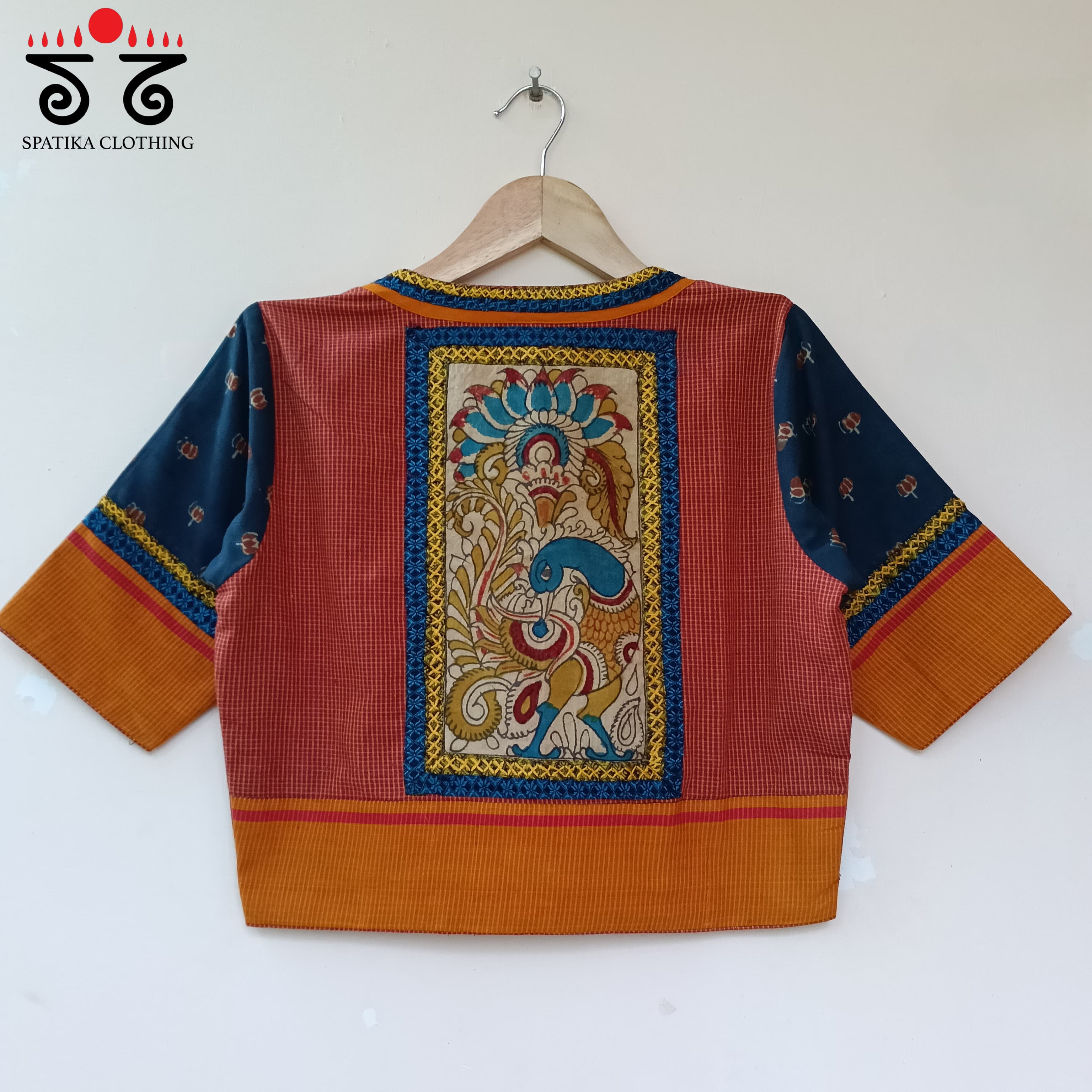 The Peacock Kalamkari Croptop