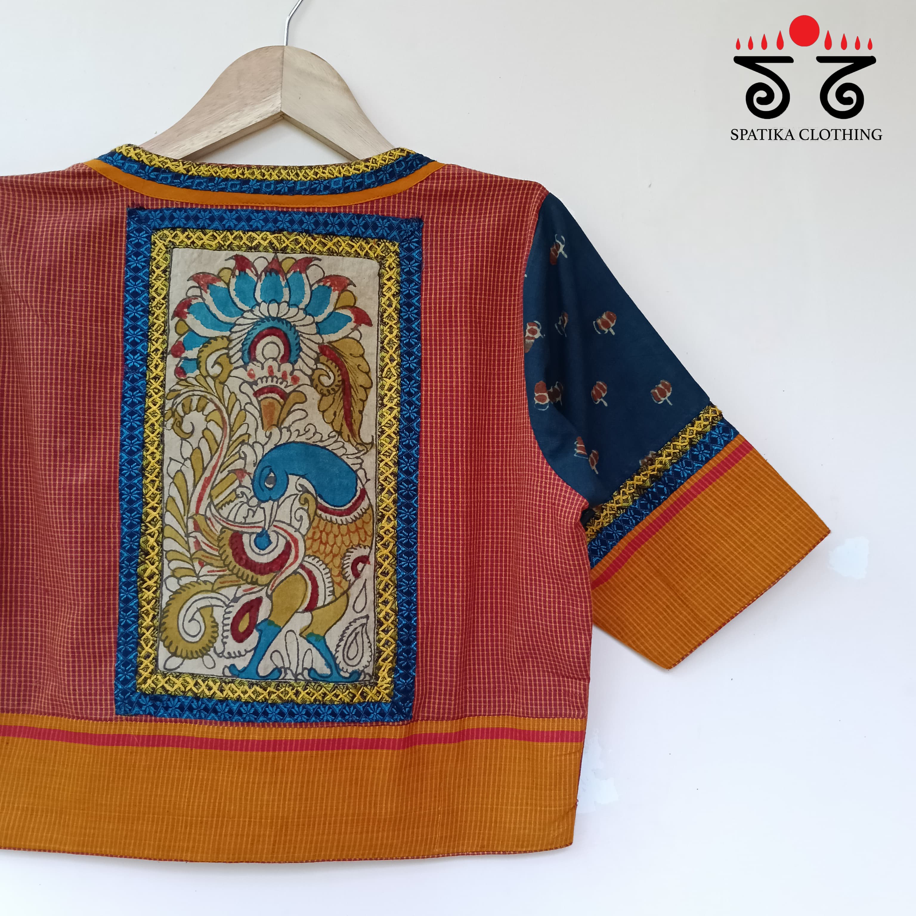 The Peacock Kalamkari Croptop