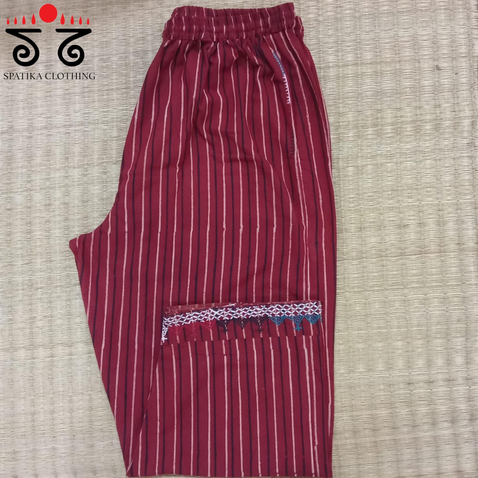 Hand Embroidered Ajrak Women's Pant