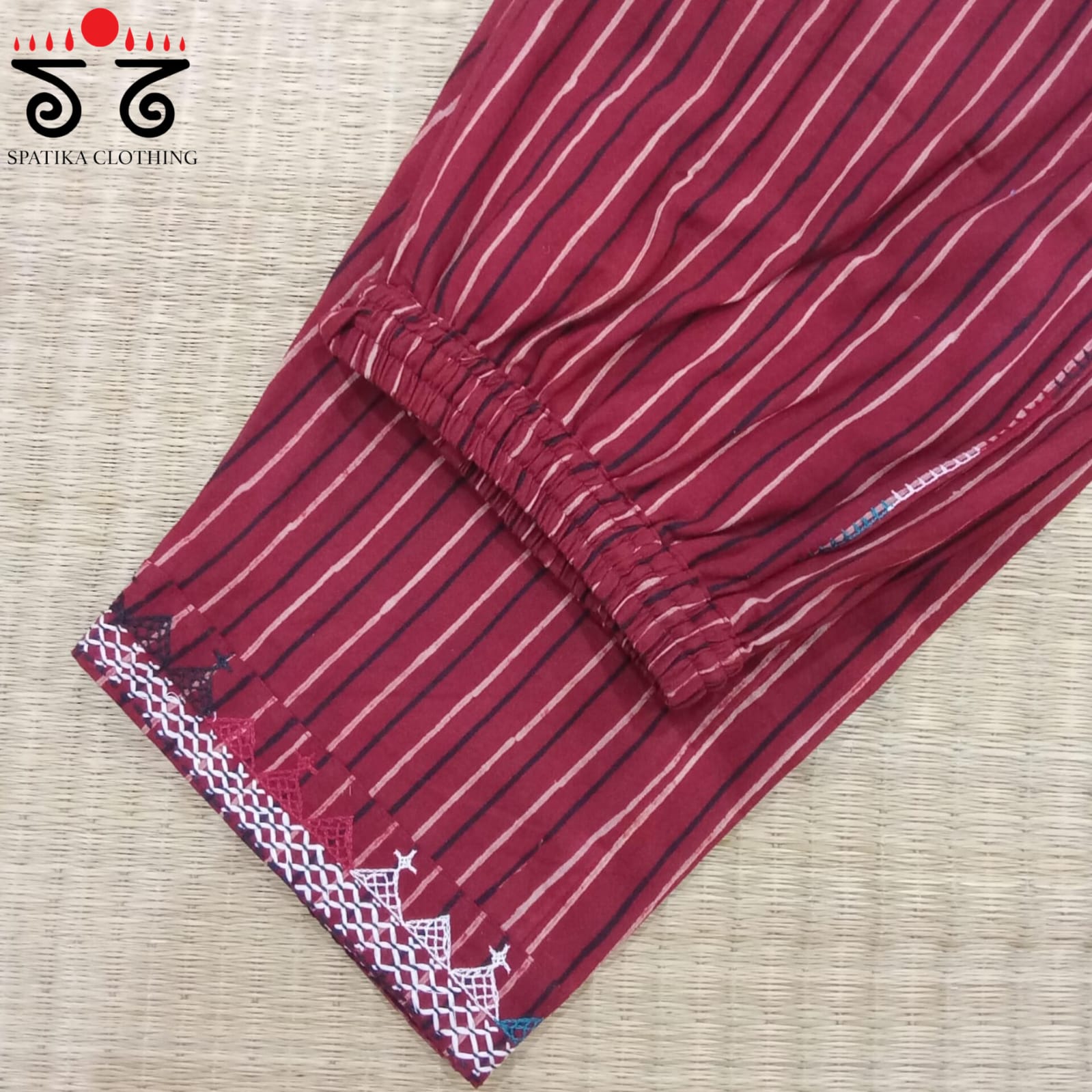 Hand Embroidered Ajrak Women's Pant