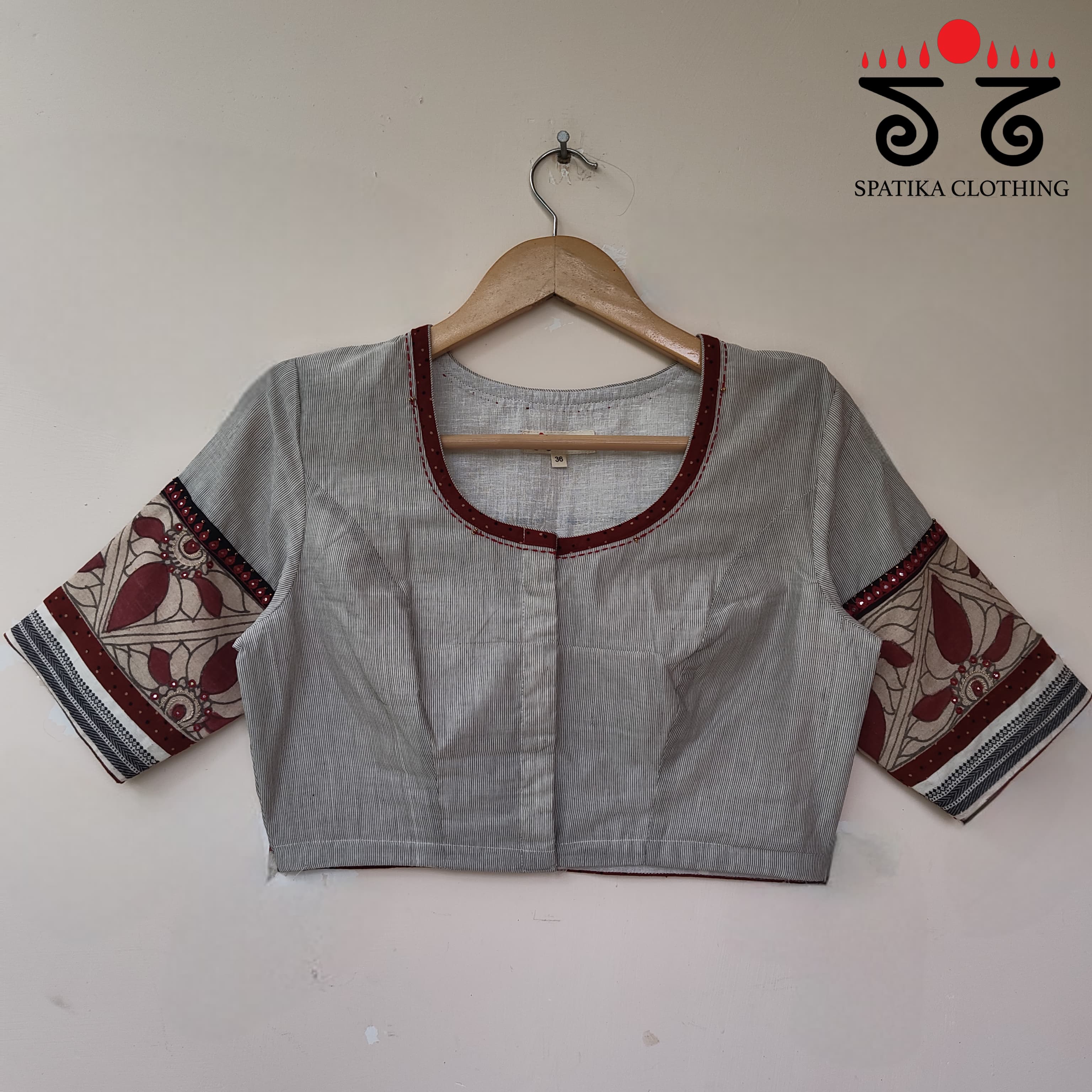 Pen Kalamkari - Hand Embroidered Blouse