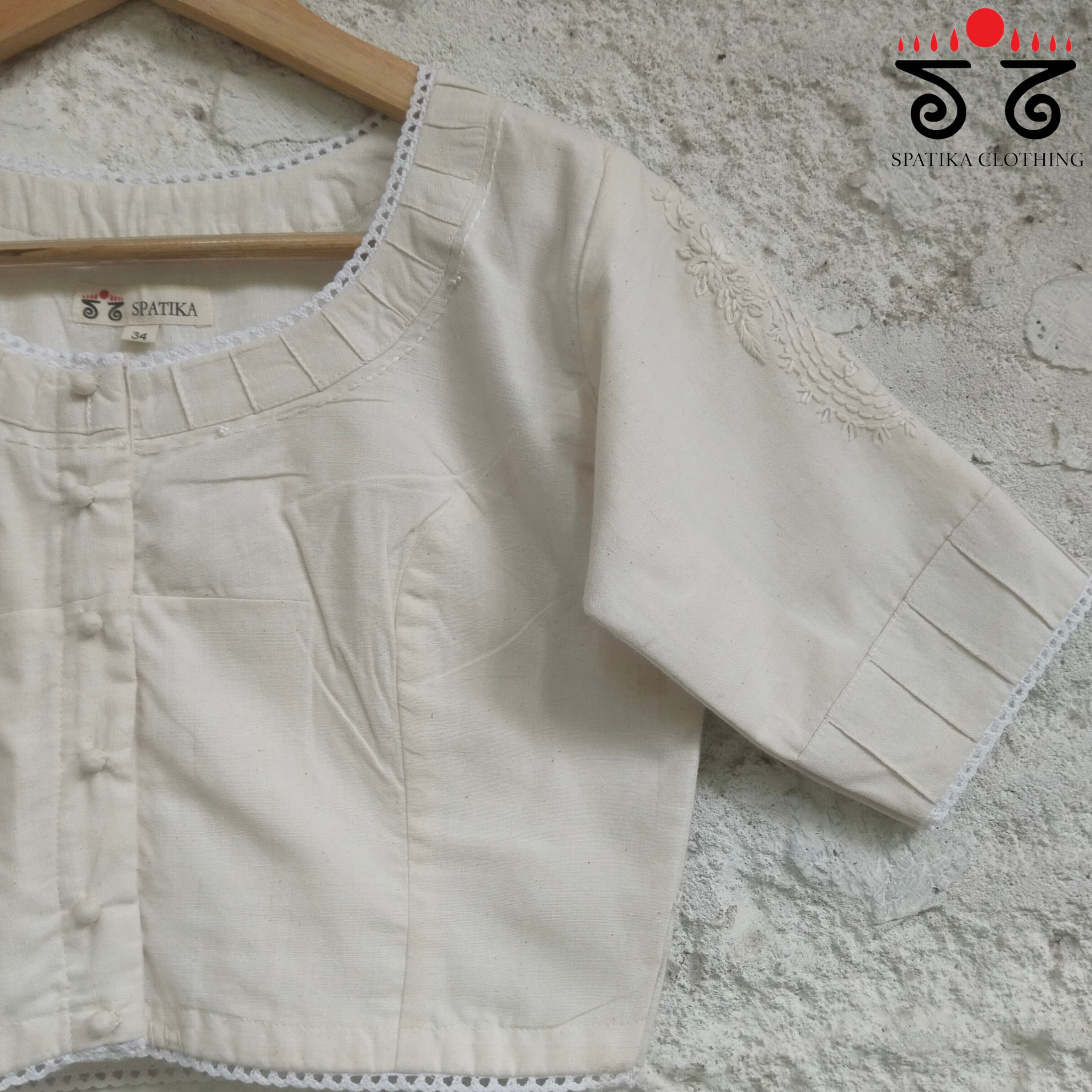 Chikan & Lace Blouse