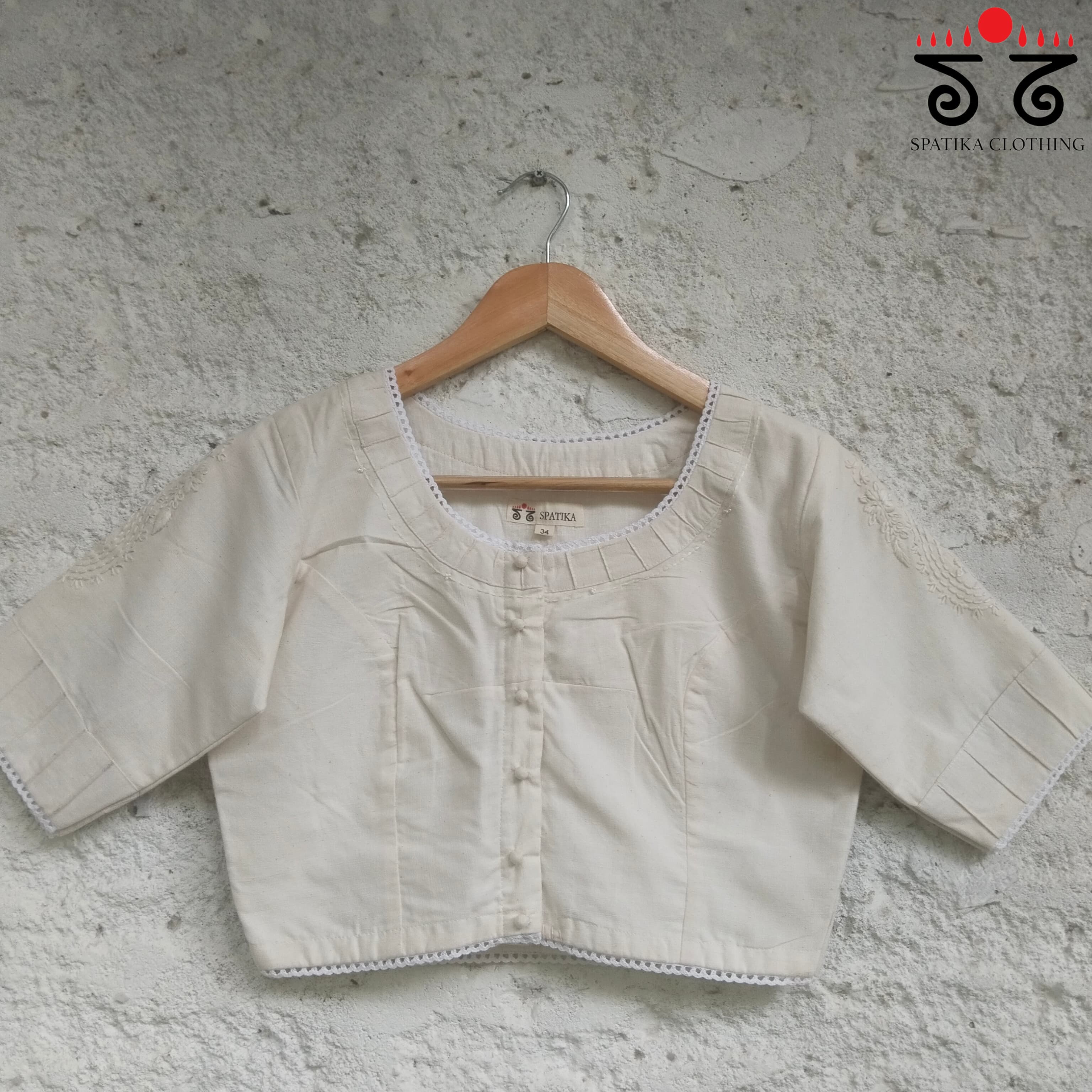 Chikan & Lace Blouse