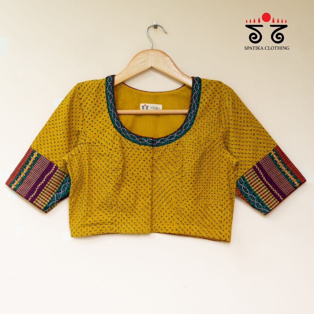 Ajrak Patch Work Blouse