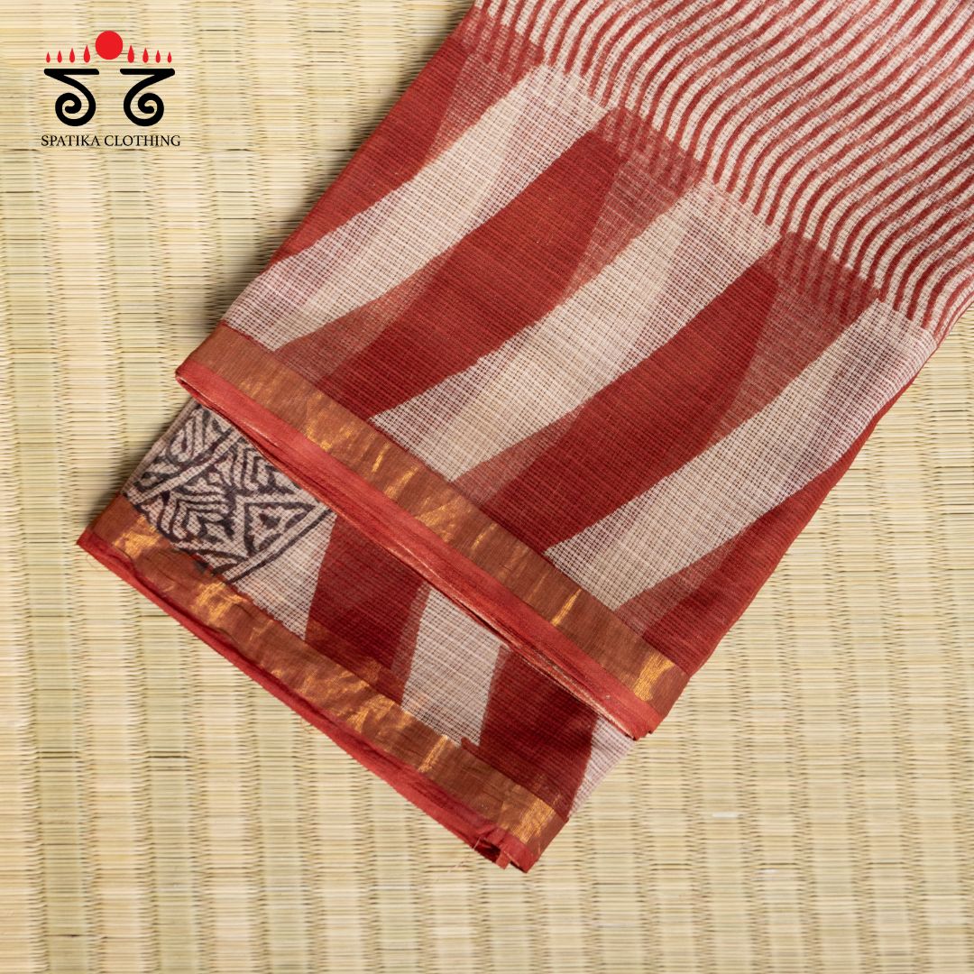 Kota Hand block printed saree