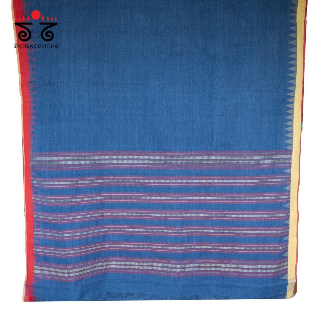 Ponduru Handspun Cotton Saree - Ganga Jamuna Border