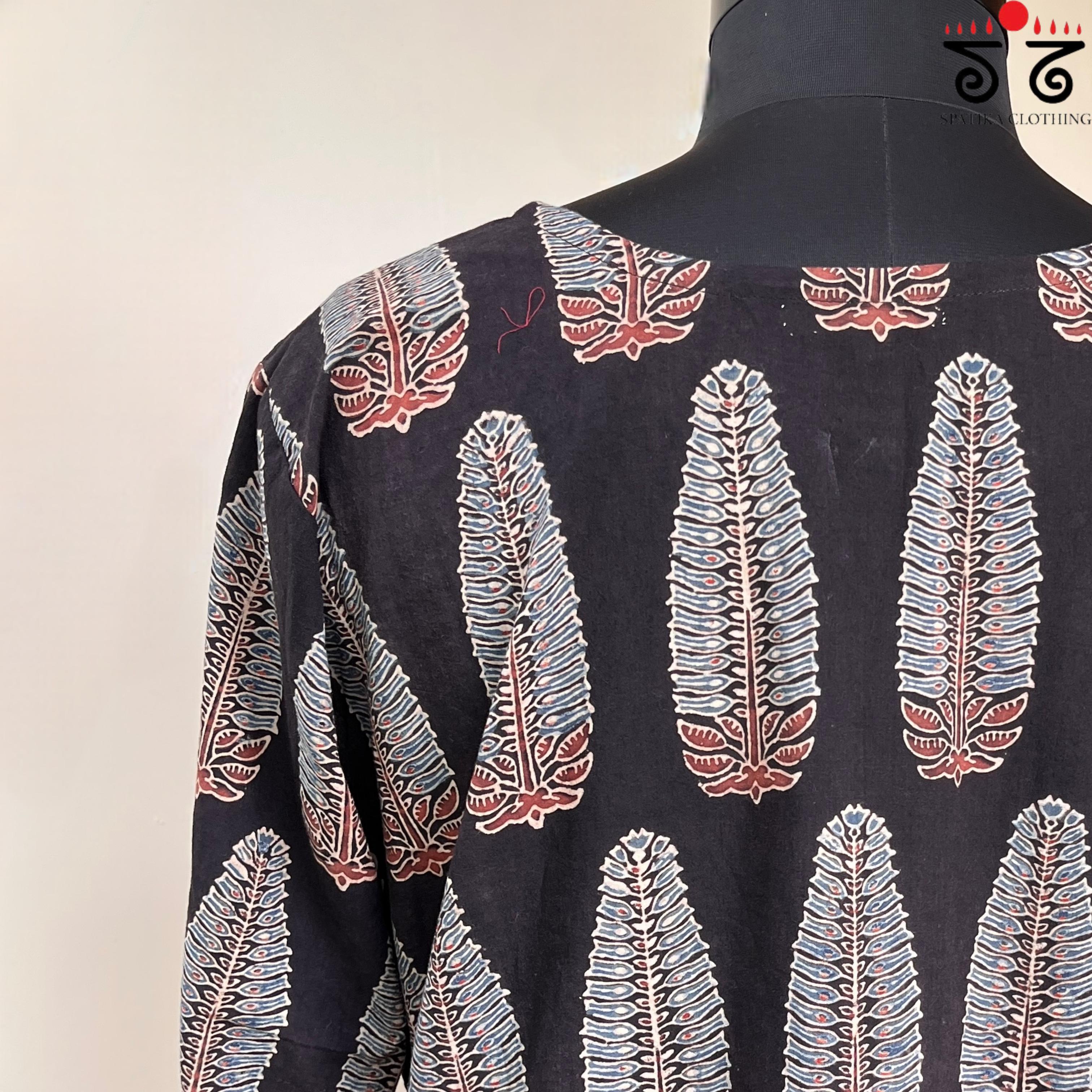 Ajrak Co-ord Set - Black
