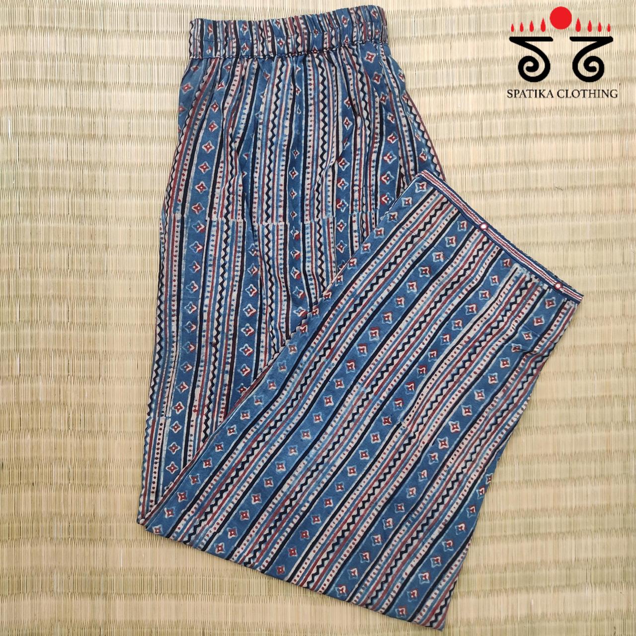 Ajrak Co-ord Set - Blue!