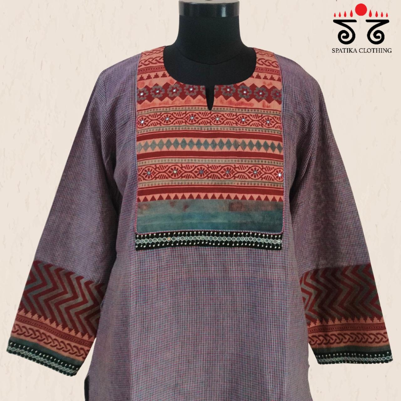 Ajrak Hand - Blockprinted Revival Kurta