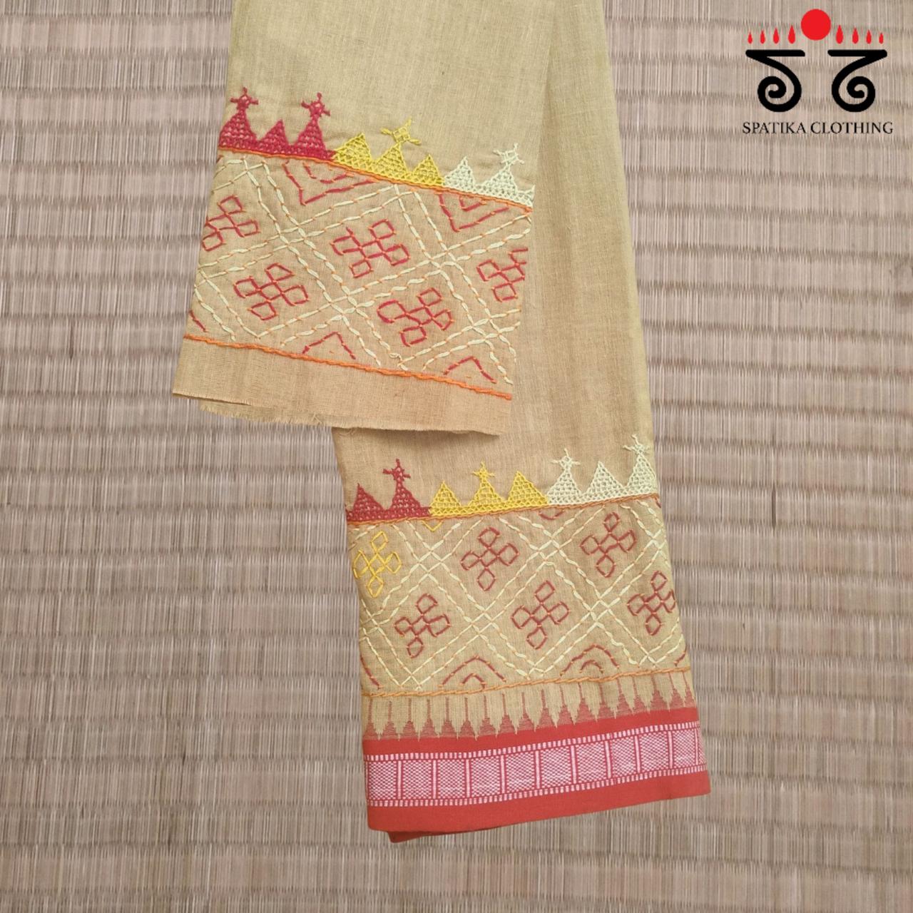 Lambani Handembroidery on Ponduru Blouse Fabric