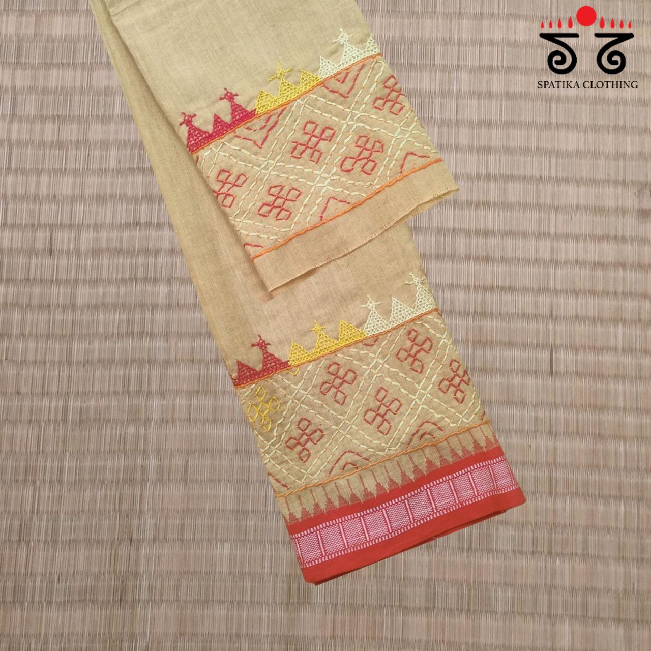 Lambani Handembroidery on Ponduru Blouse Fabric