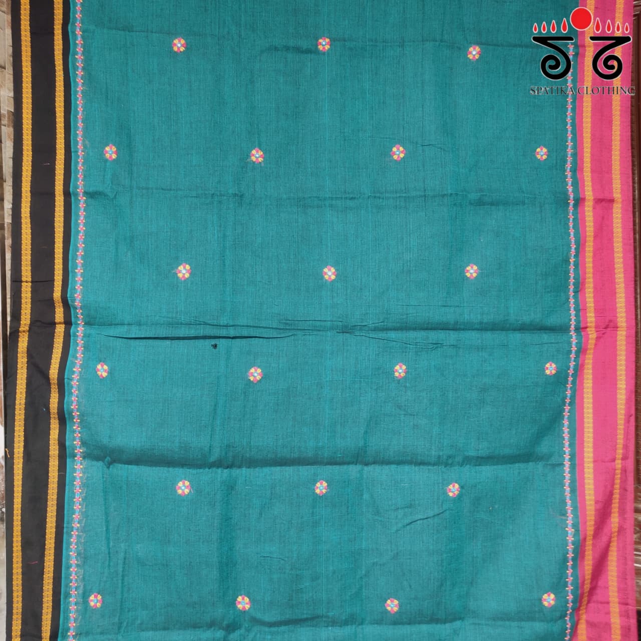 Handembroidered-Andhra Handwoven Cotton Saree