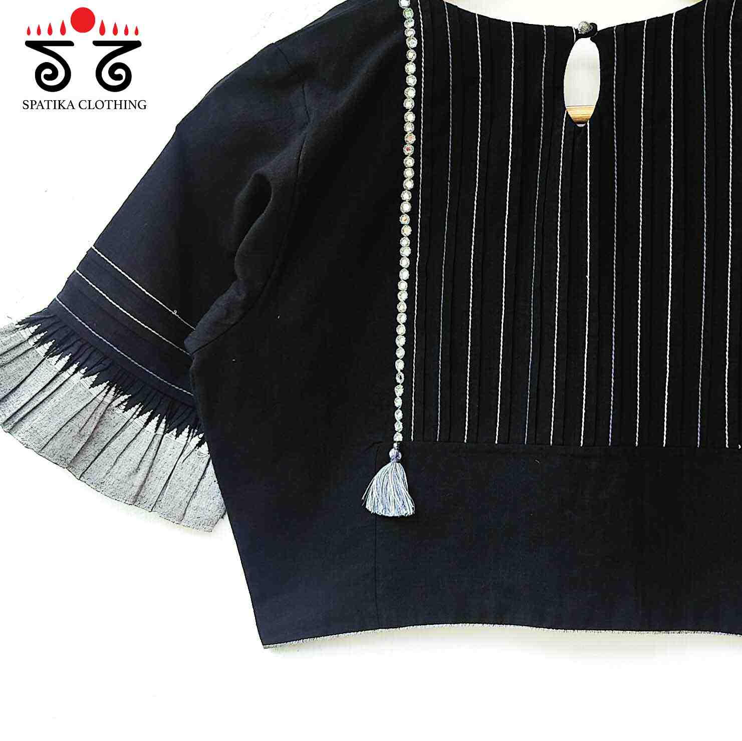 Frilled Mirror- Handcrafted Blouse