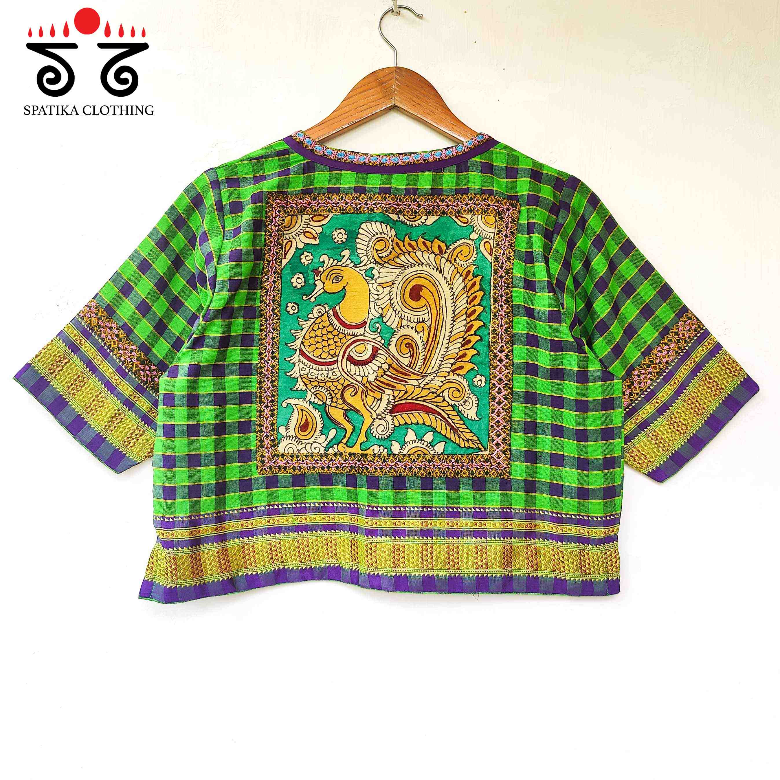 Annapakshi - Pen Kalamkari Croptop