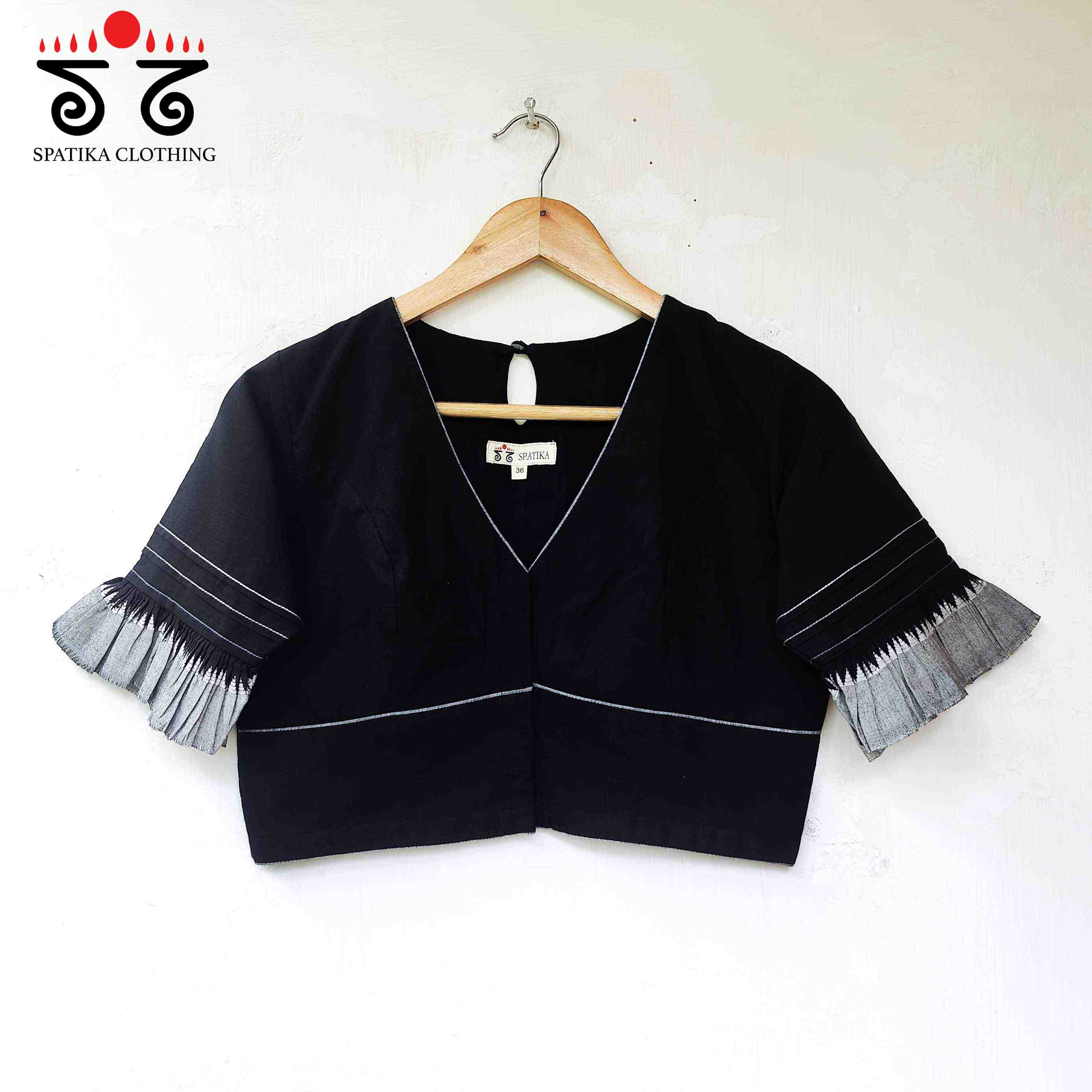 Frilled Mirror- Handcrafted Blouse