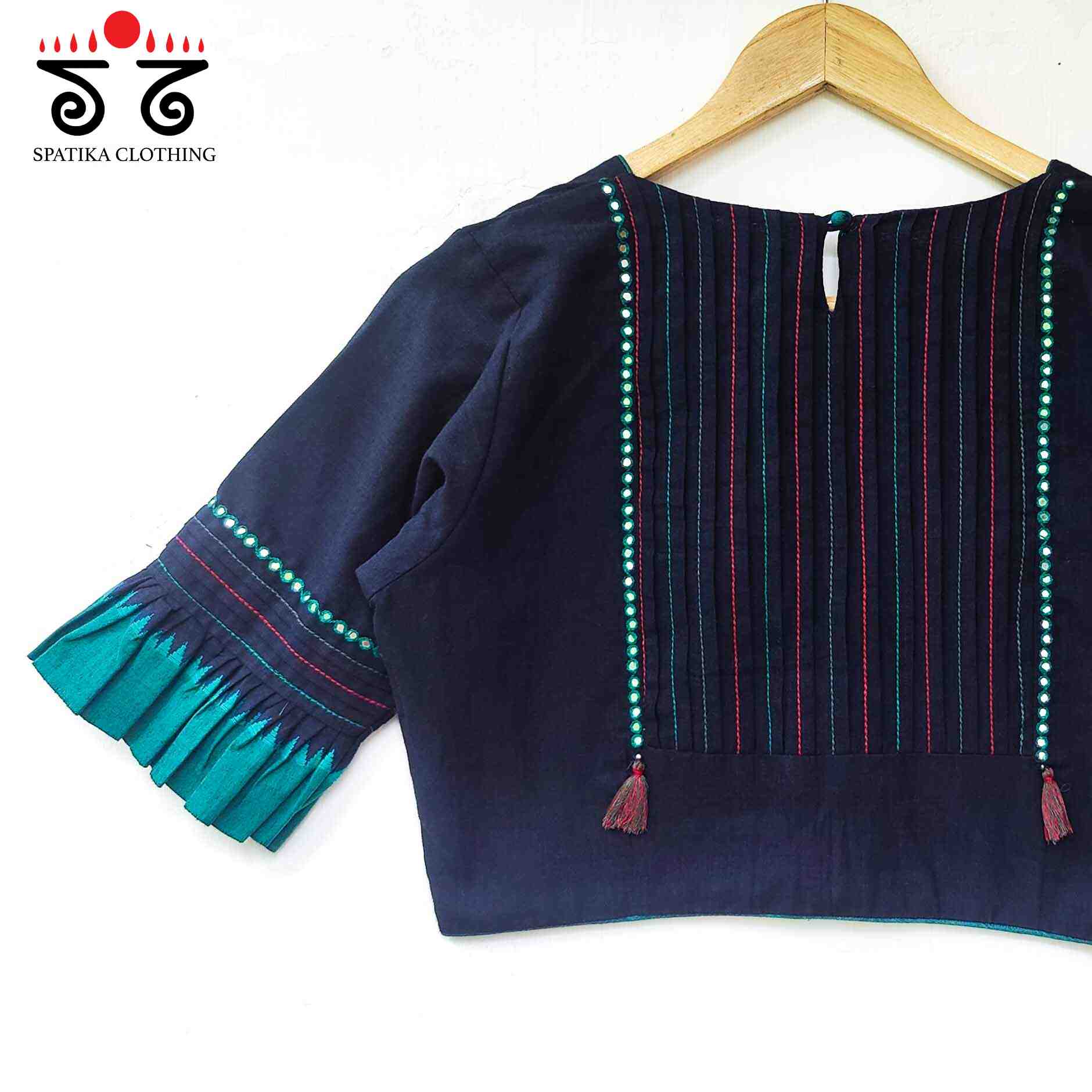 Frilled Mirror- Handcrafted Blouse