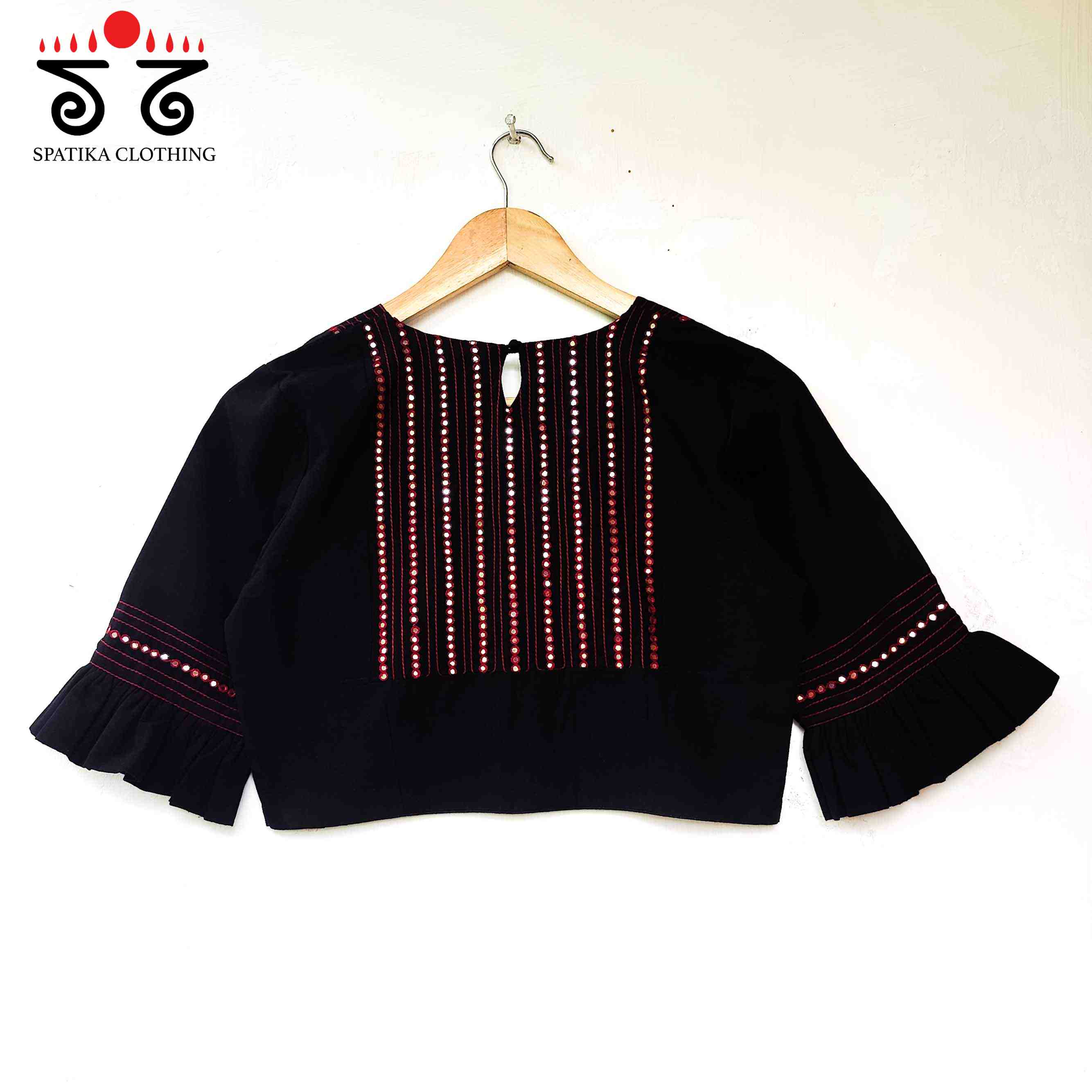 Frilled Mirror- Handcrafted Blouse