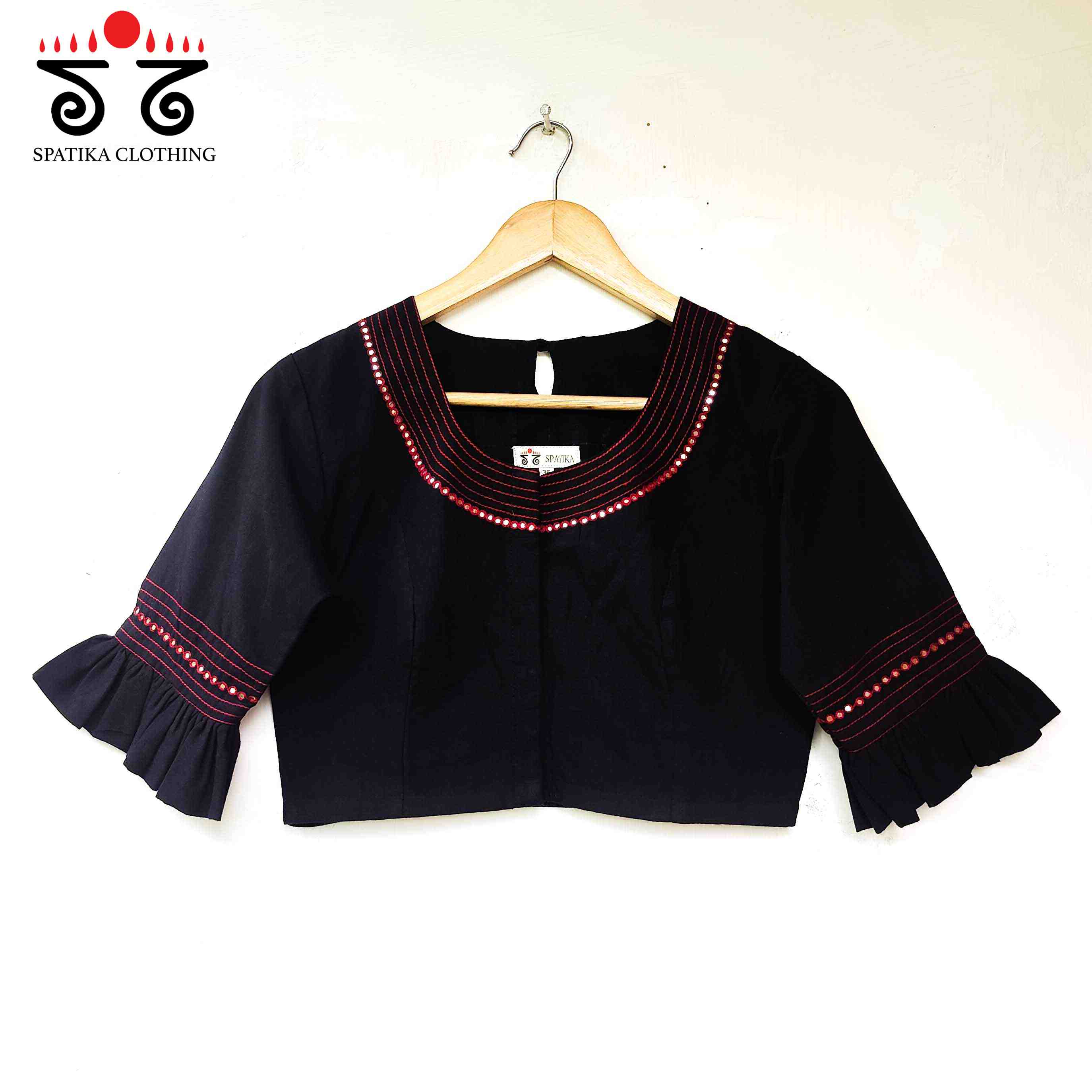 Frilled Mirror- Handcrafted Blouse