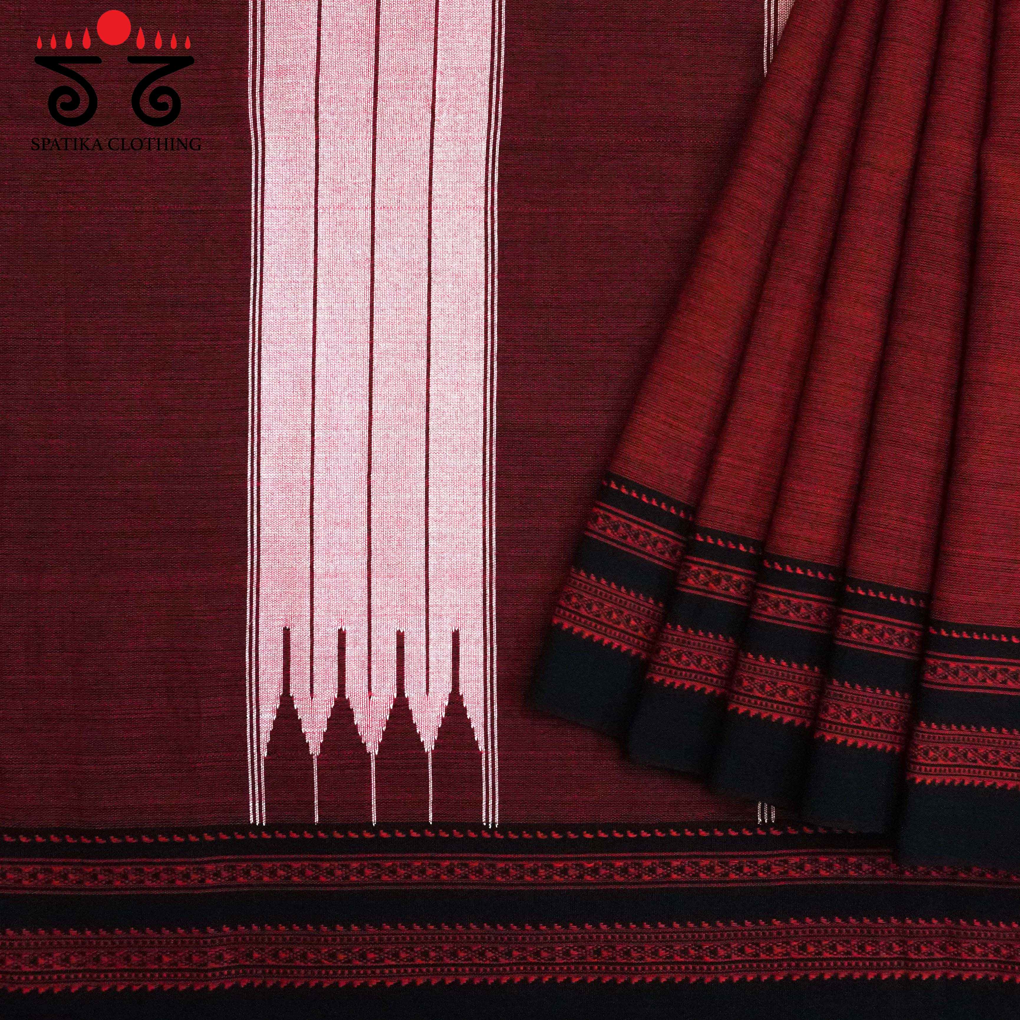 Ilkal Handwoven Cotton Saree - Pen Kalamkari Blouse