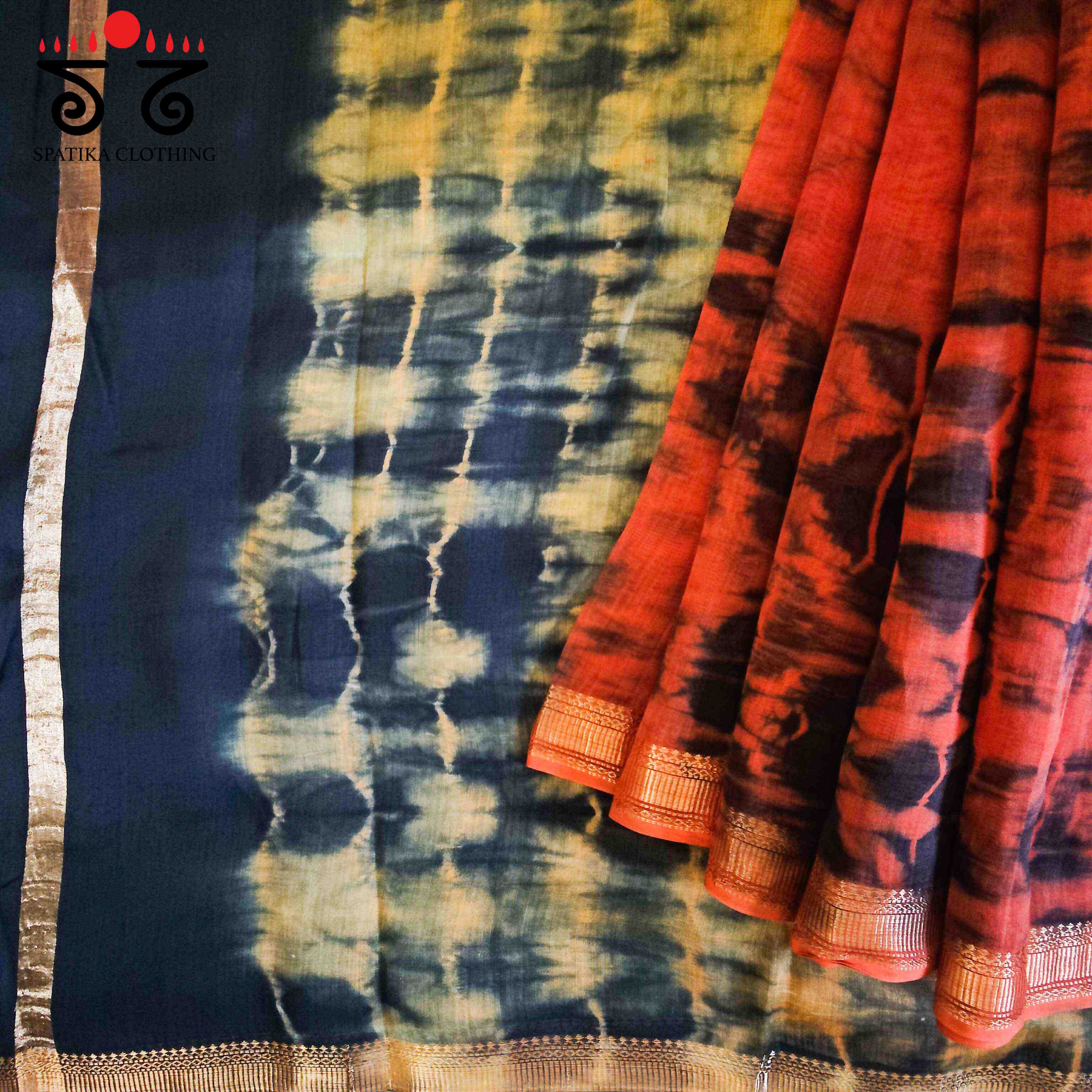 Leheriya on Maheswari silk cotton Saree- New!